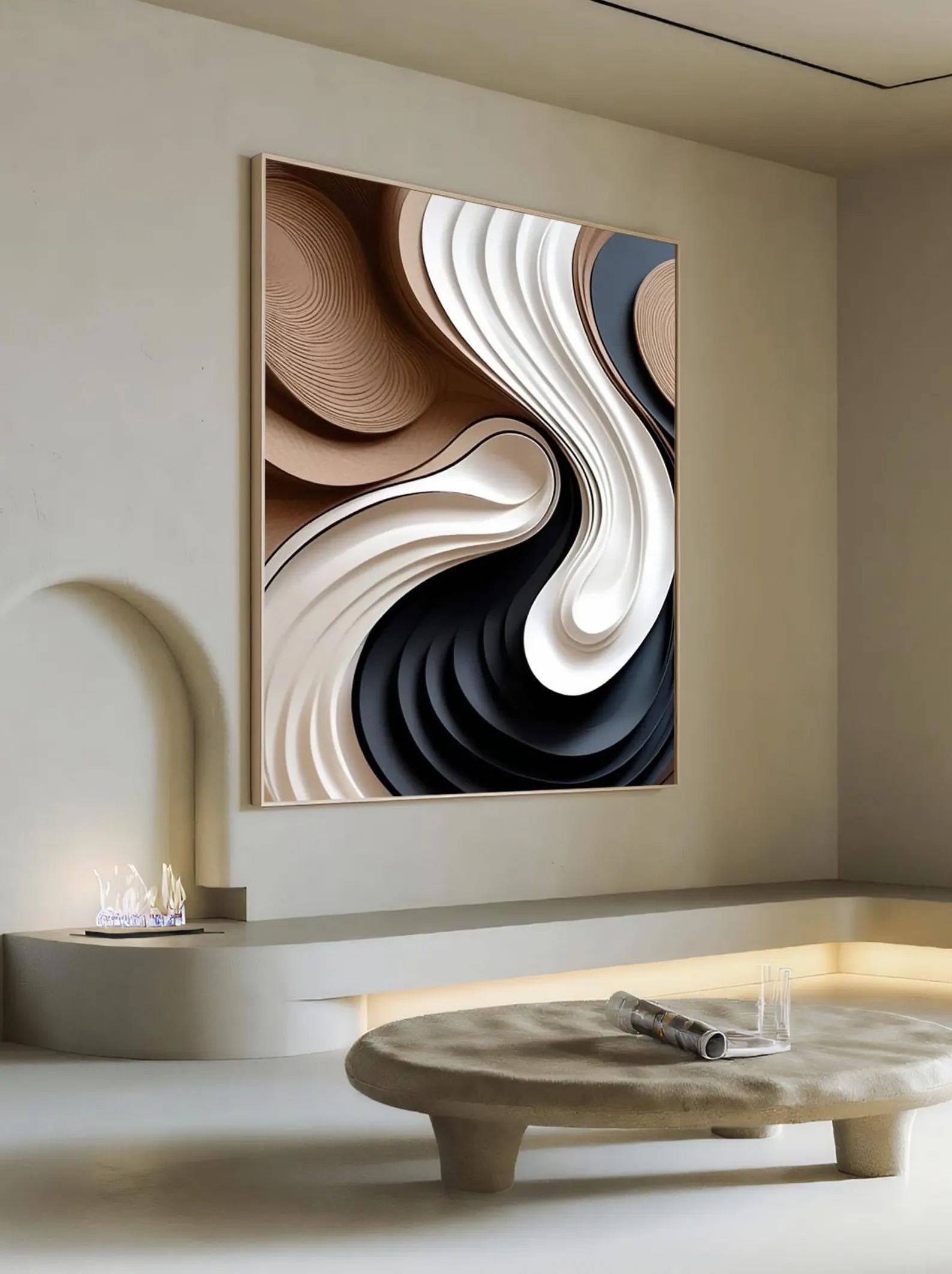 Vortex-3D Textured Wall Art