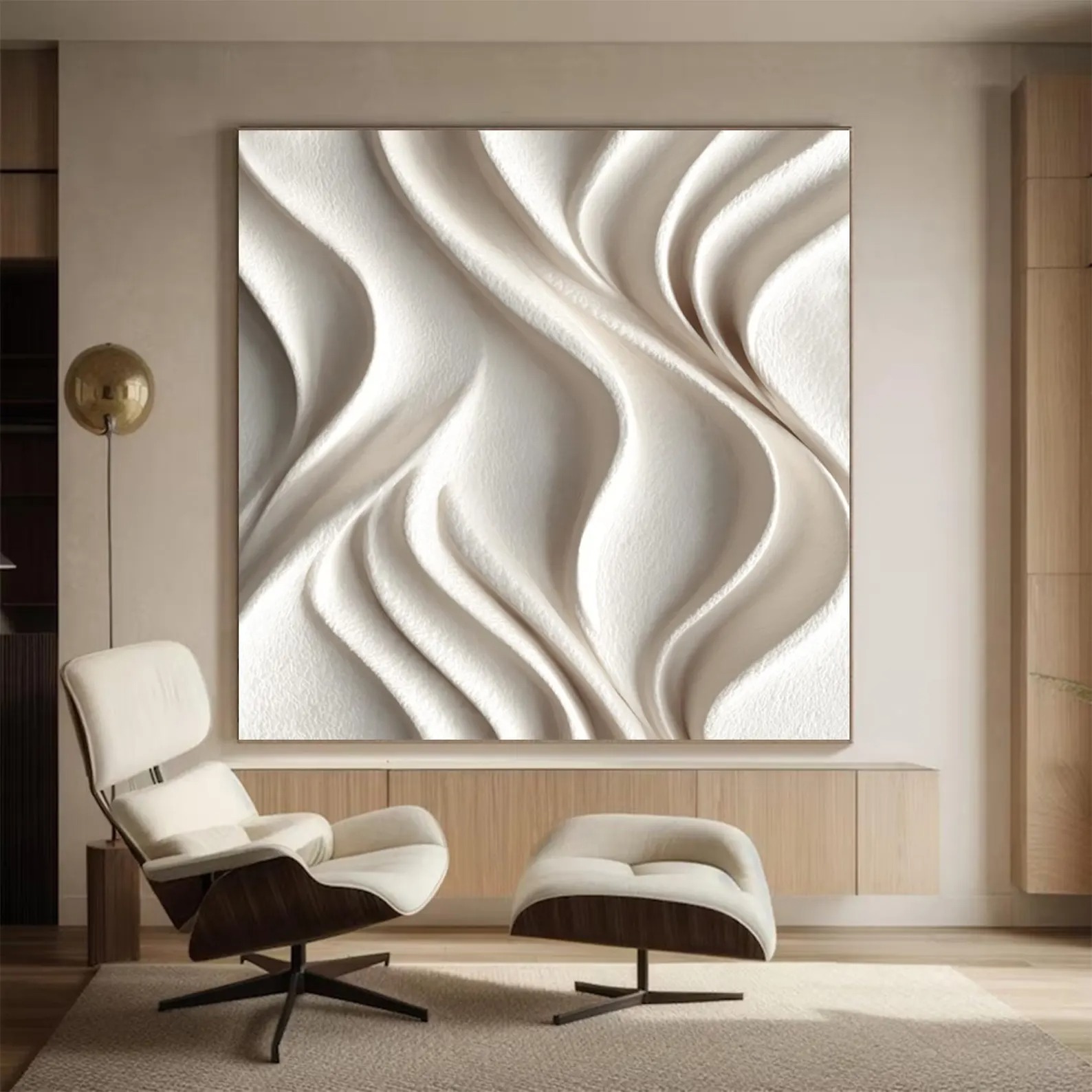 Rippled Linen-3D Textured Wall Art