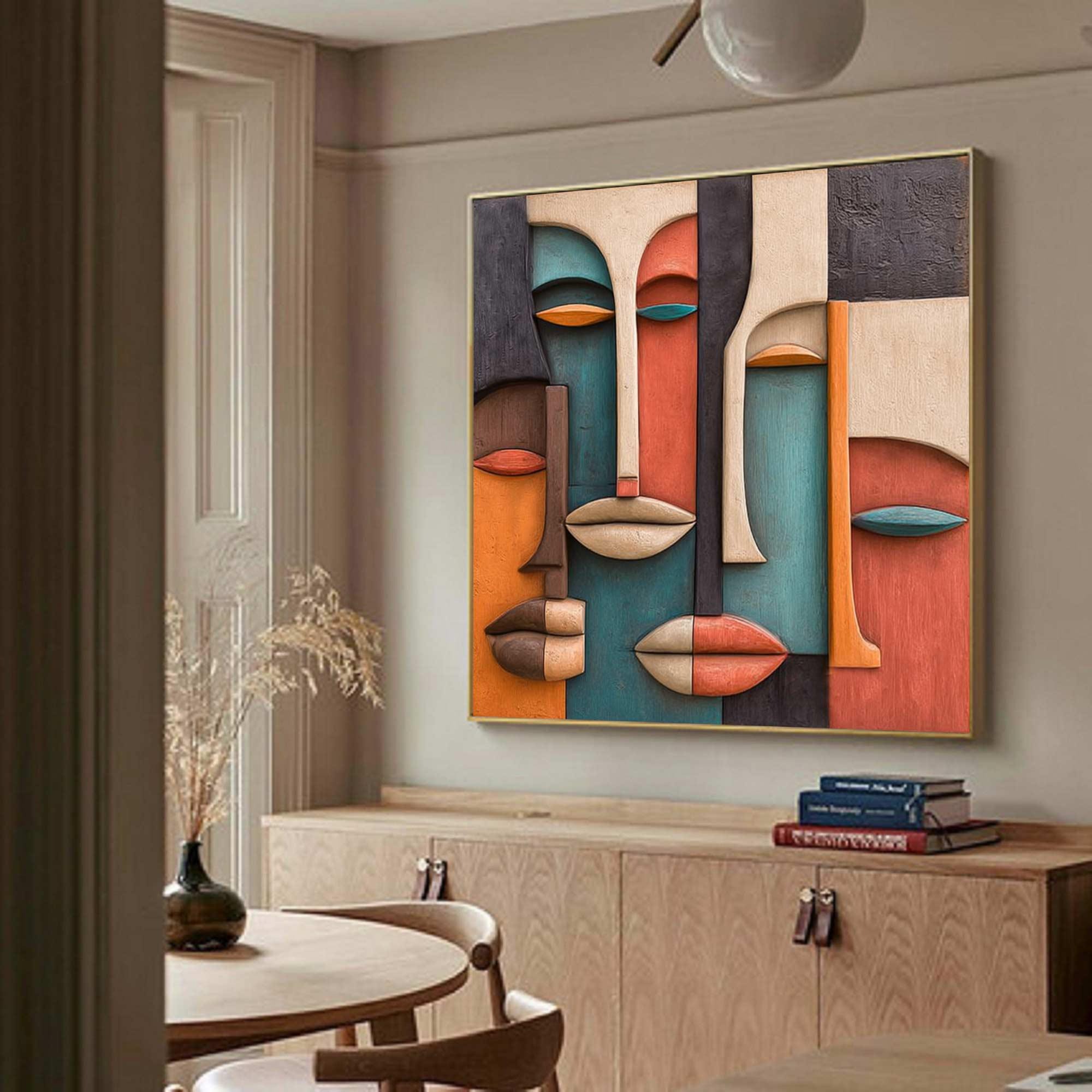 Facial Topography-3D Textured Wall Art