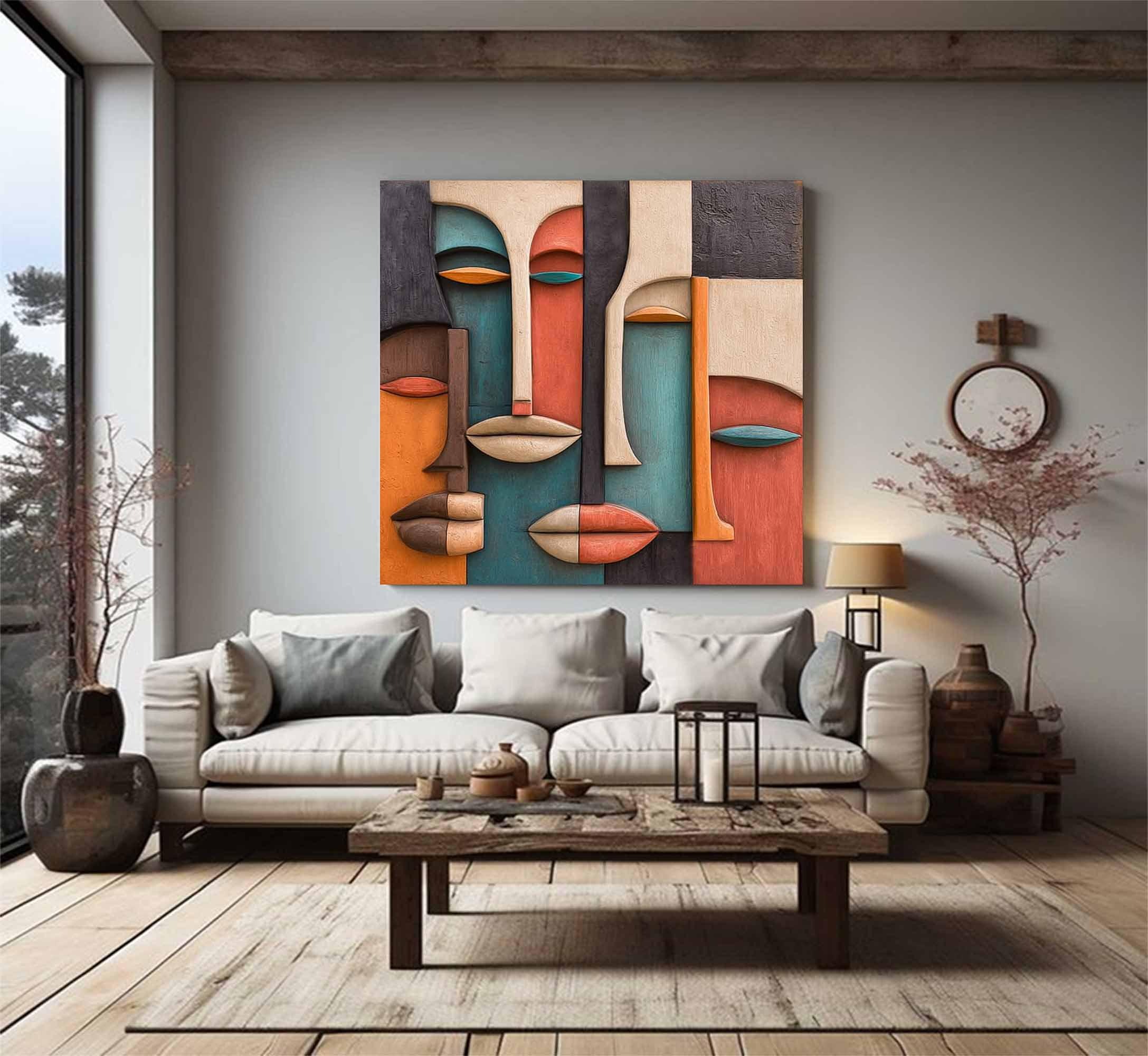 Facial Topography-3D Textured Wall Art