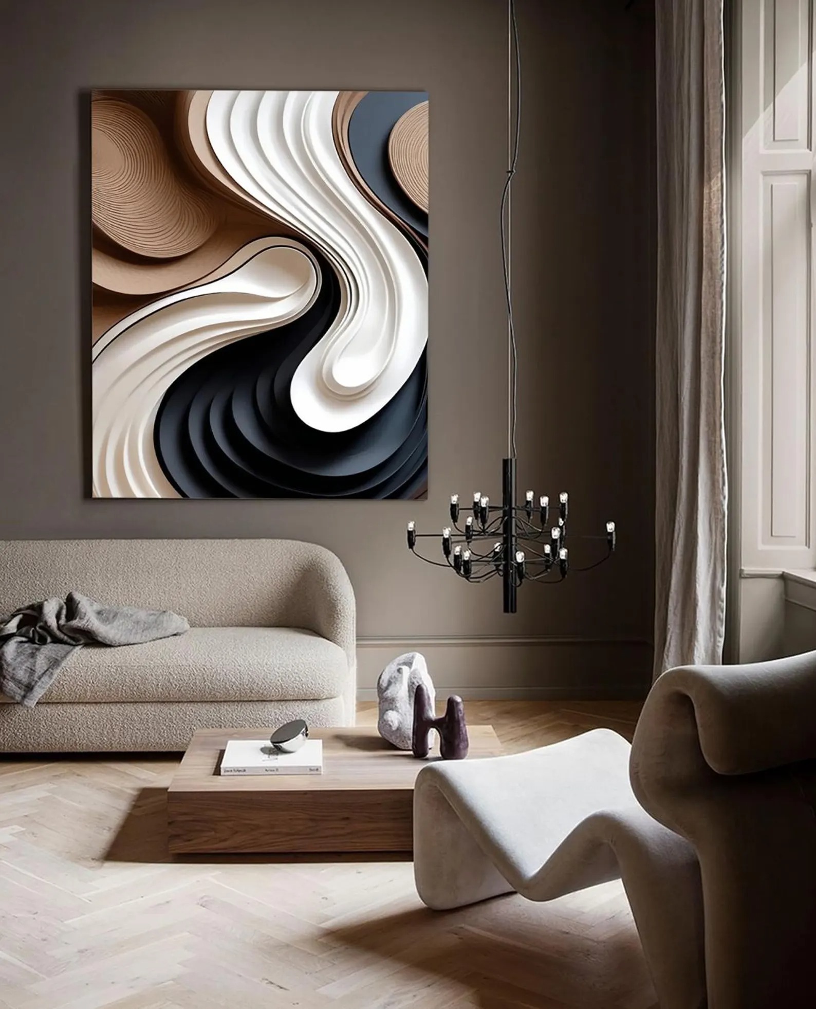 Whirl-3D Textured Wall Art
