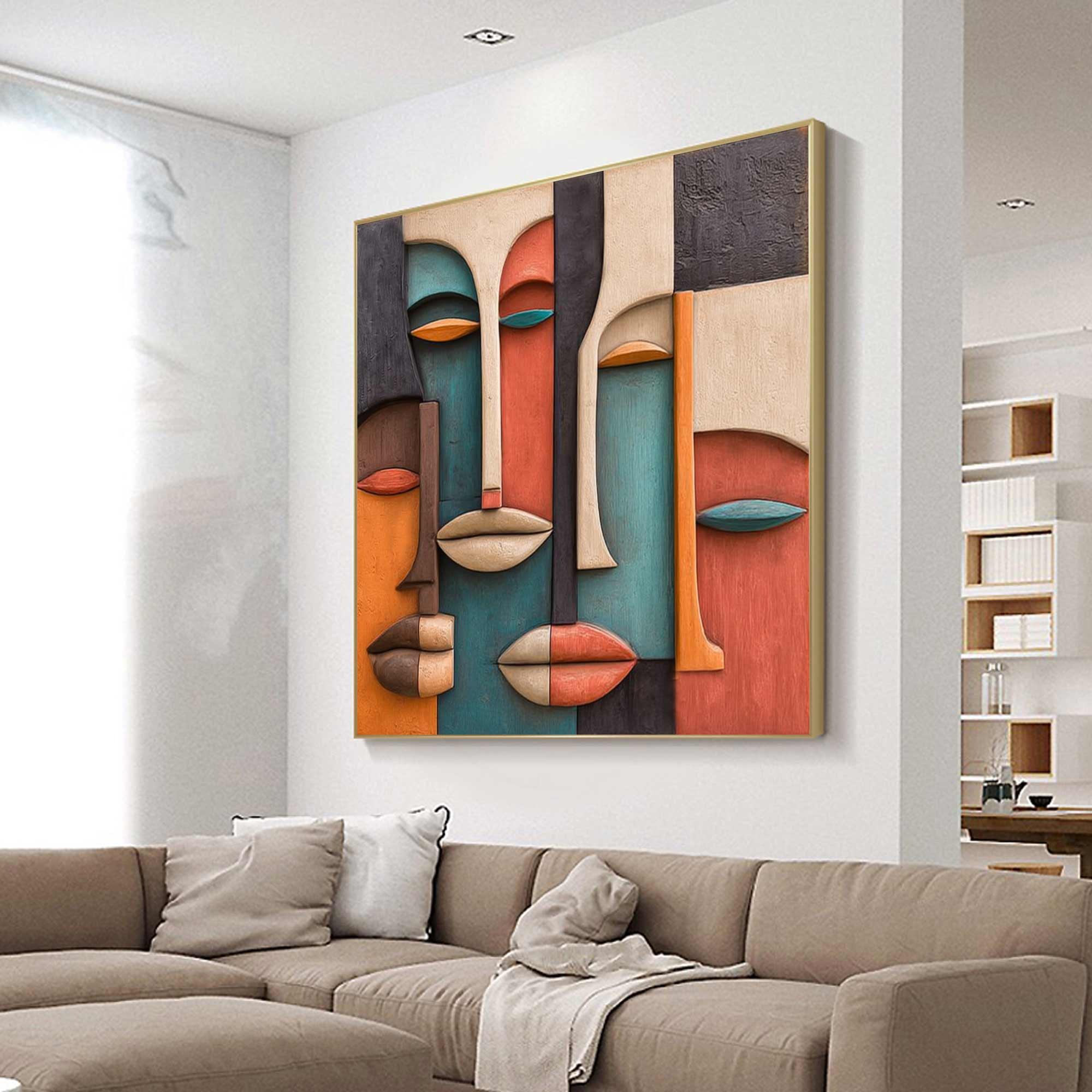 Facial Topography-3D Textured Wall Art