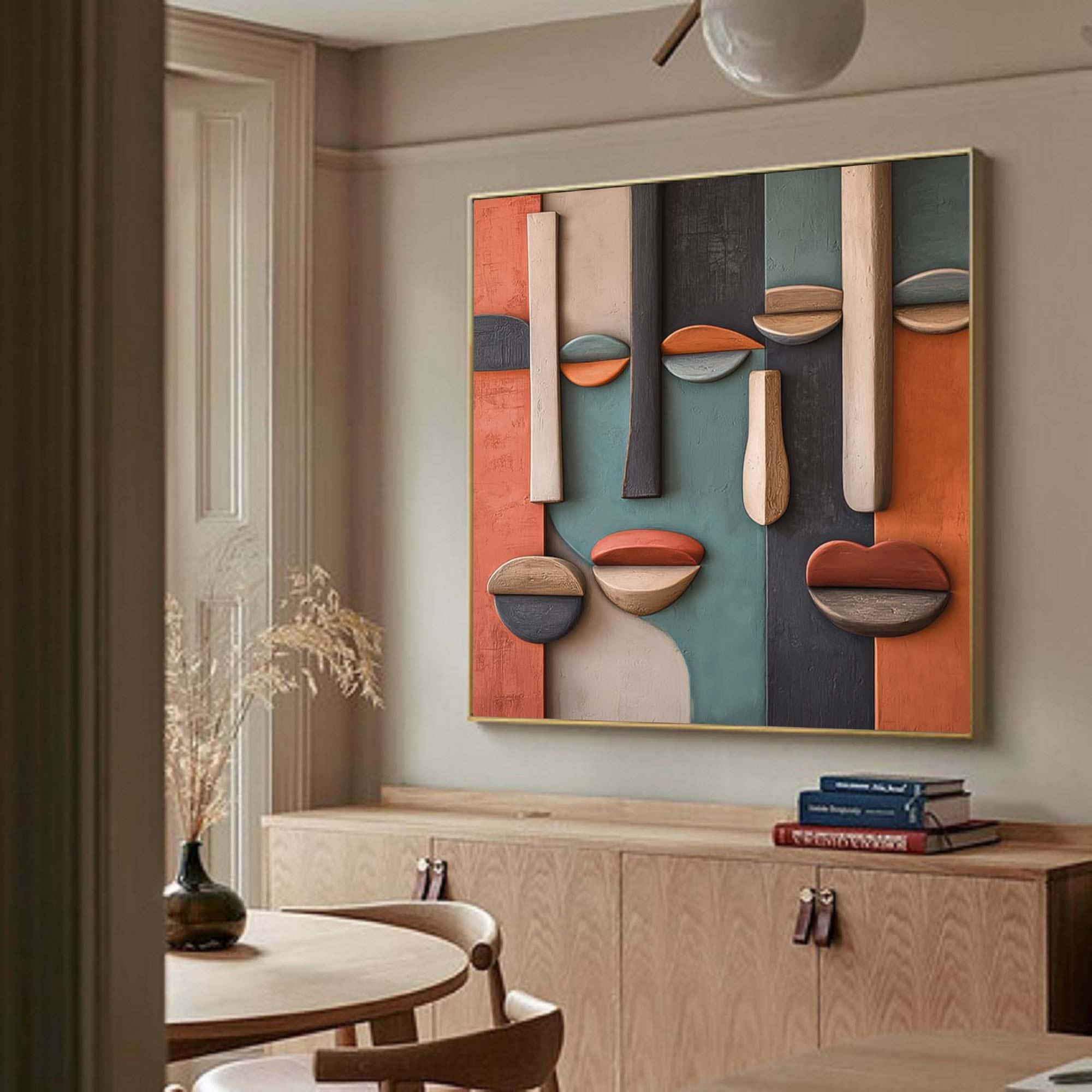 Facial Algorithm-3D Textured Wall Art