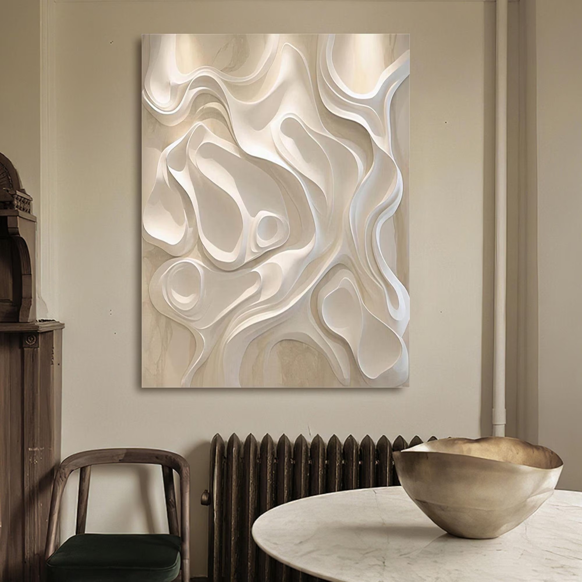 Static Flow-3D Textured Wall Art