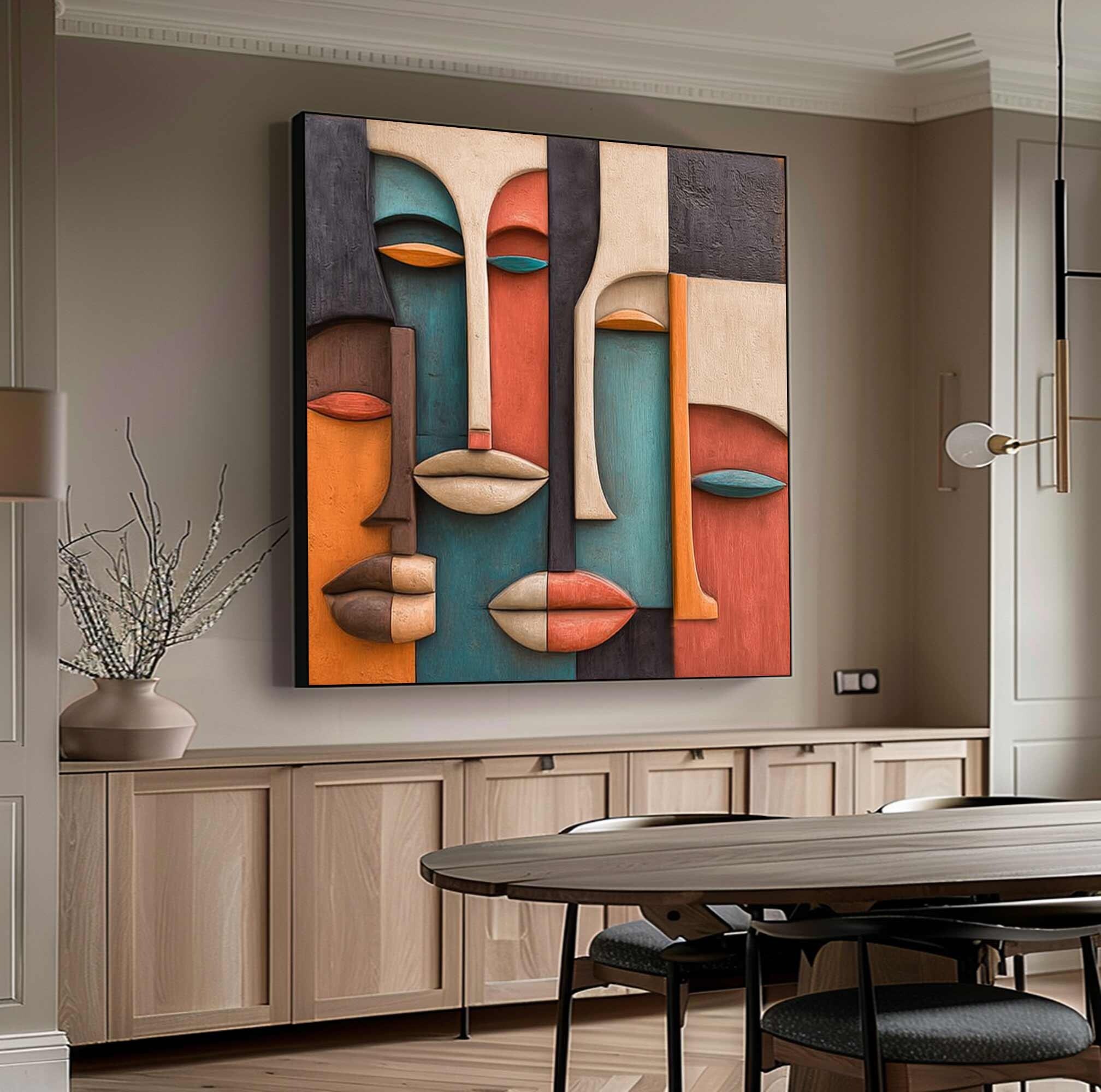 Facial Topography-3D Textured Wall Art