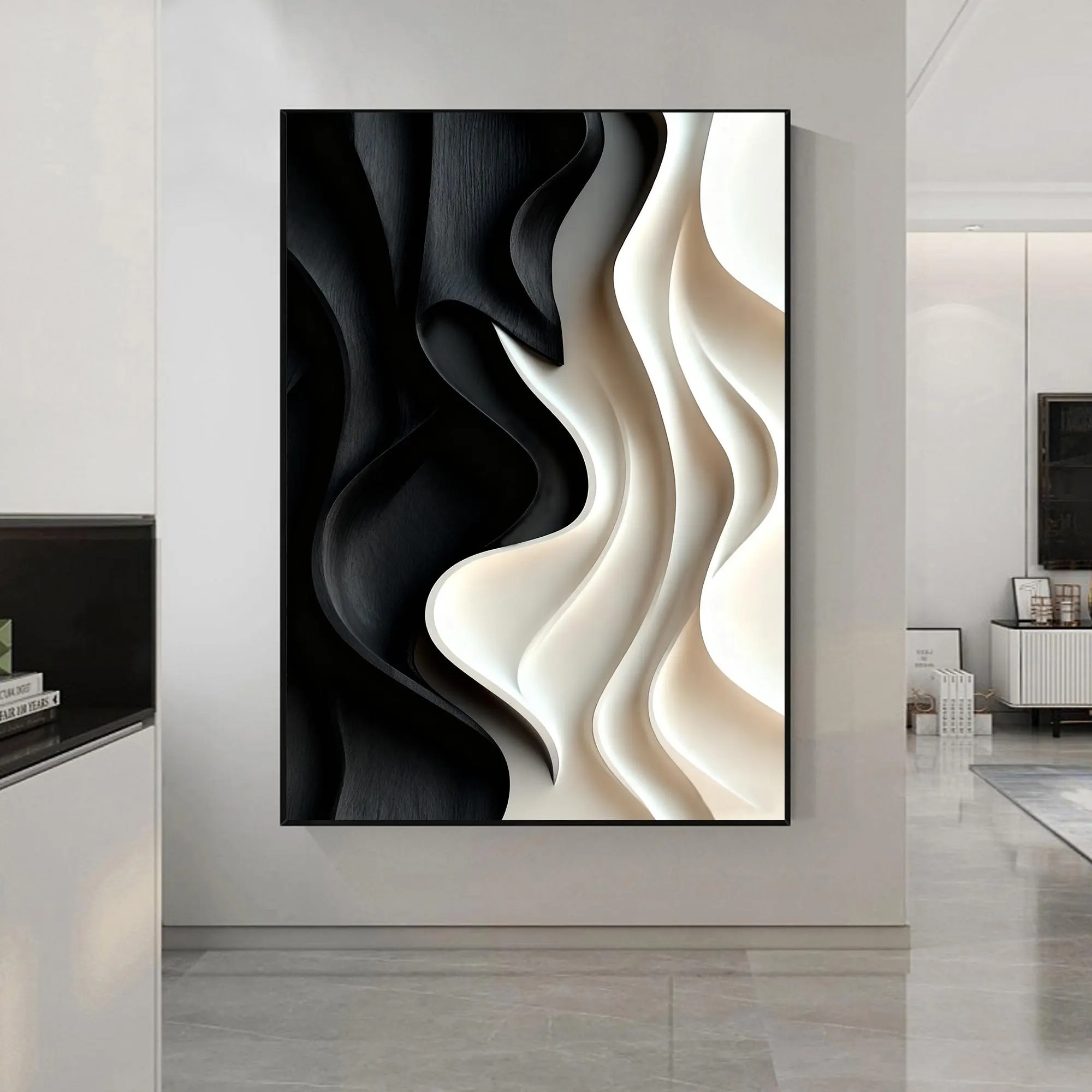 Dual Current-3D Textured Wall Art
