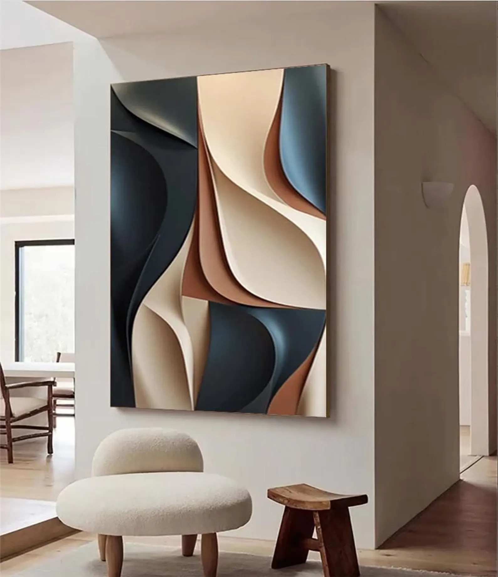 Enigma in Grain-3D Textured Wall Art