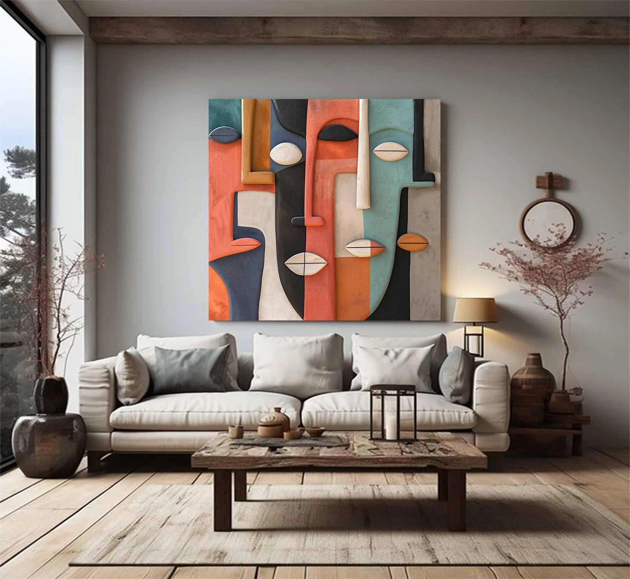 Facial Schema-3D Textured Wall Art