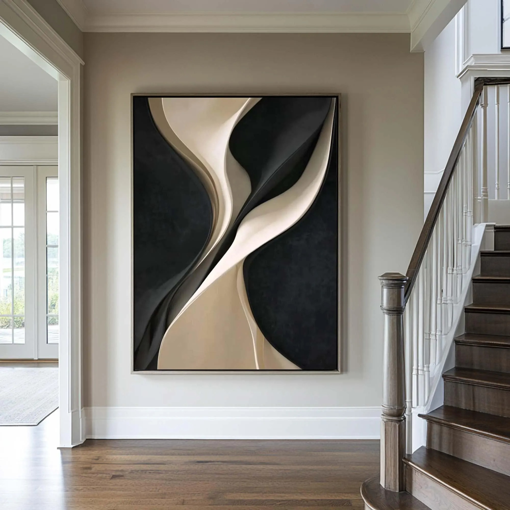 Graphite Paddy-3D Textured Wall Art