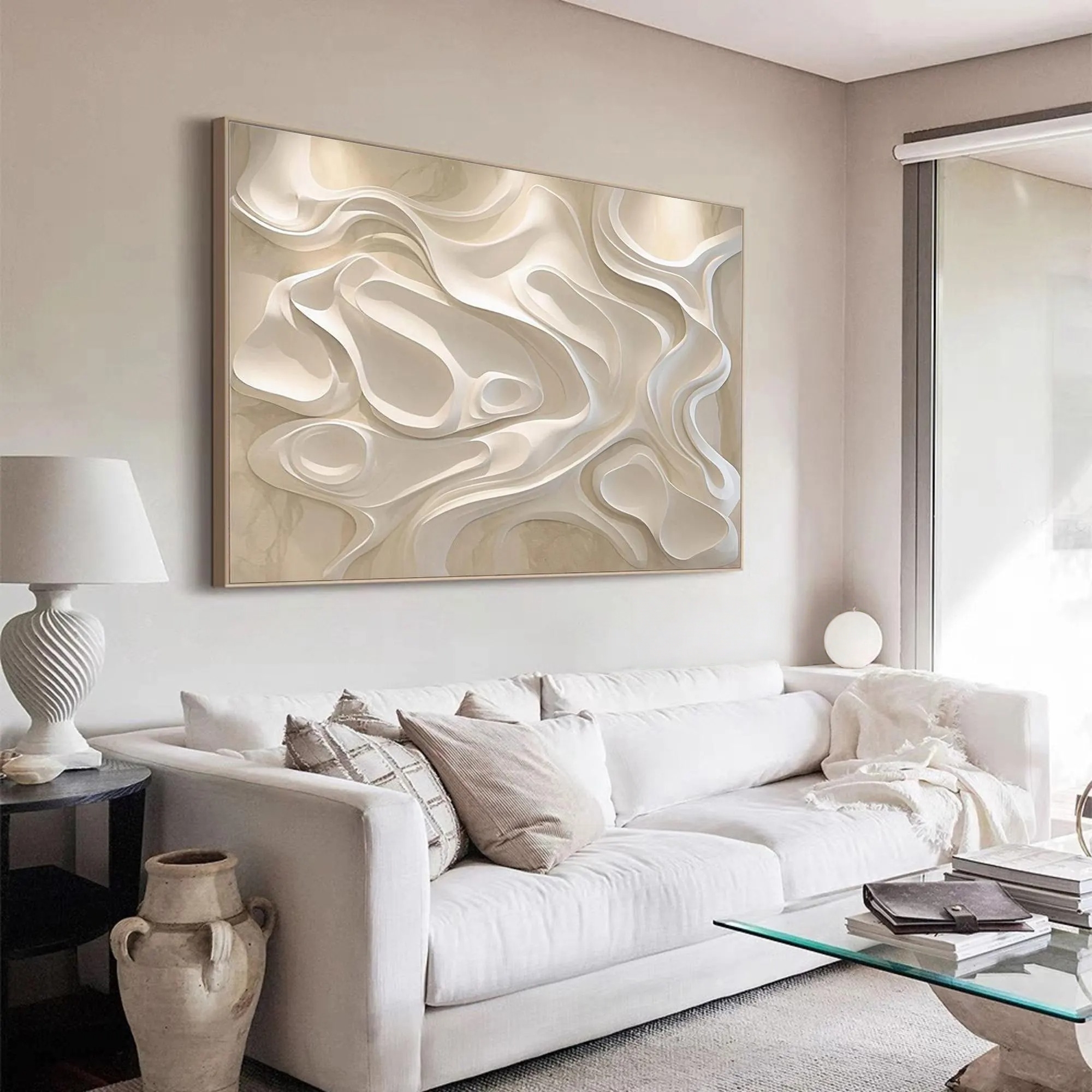 Pale Current-3D Textured Wall Art