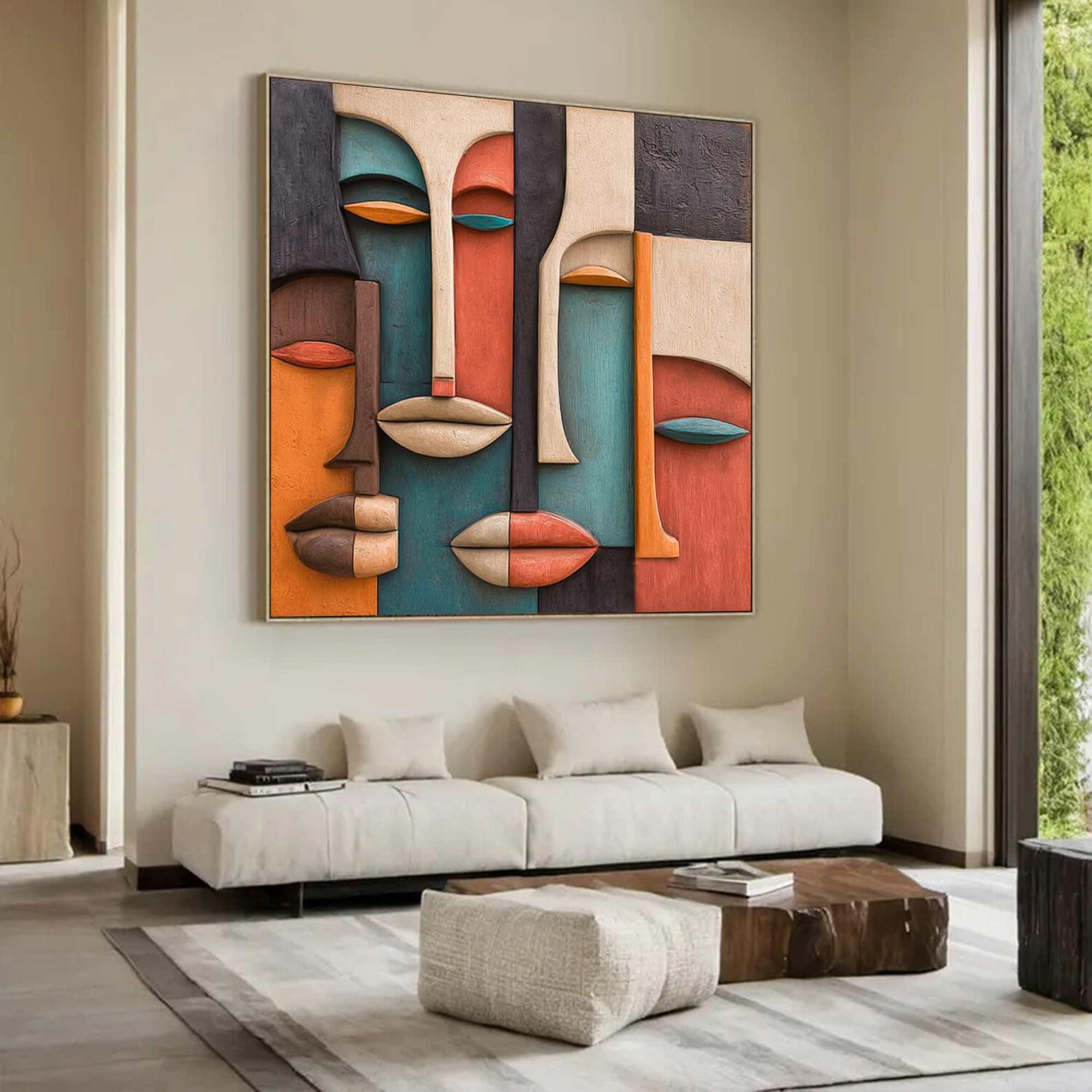 Facial Topography-3D Textured Wall Art