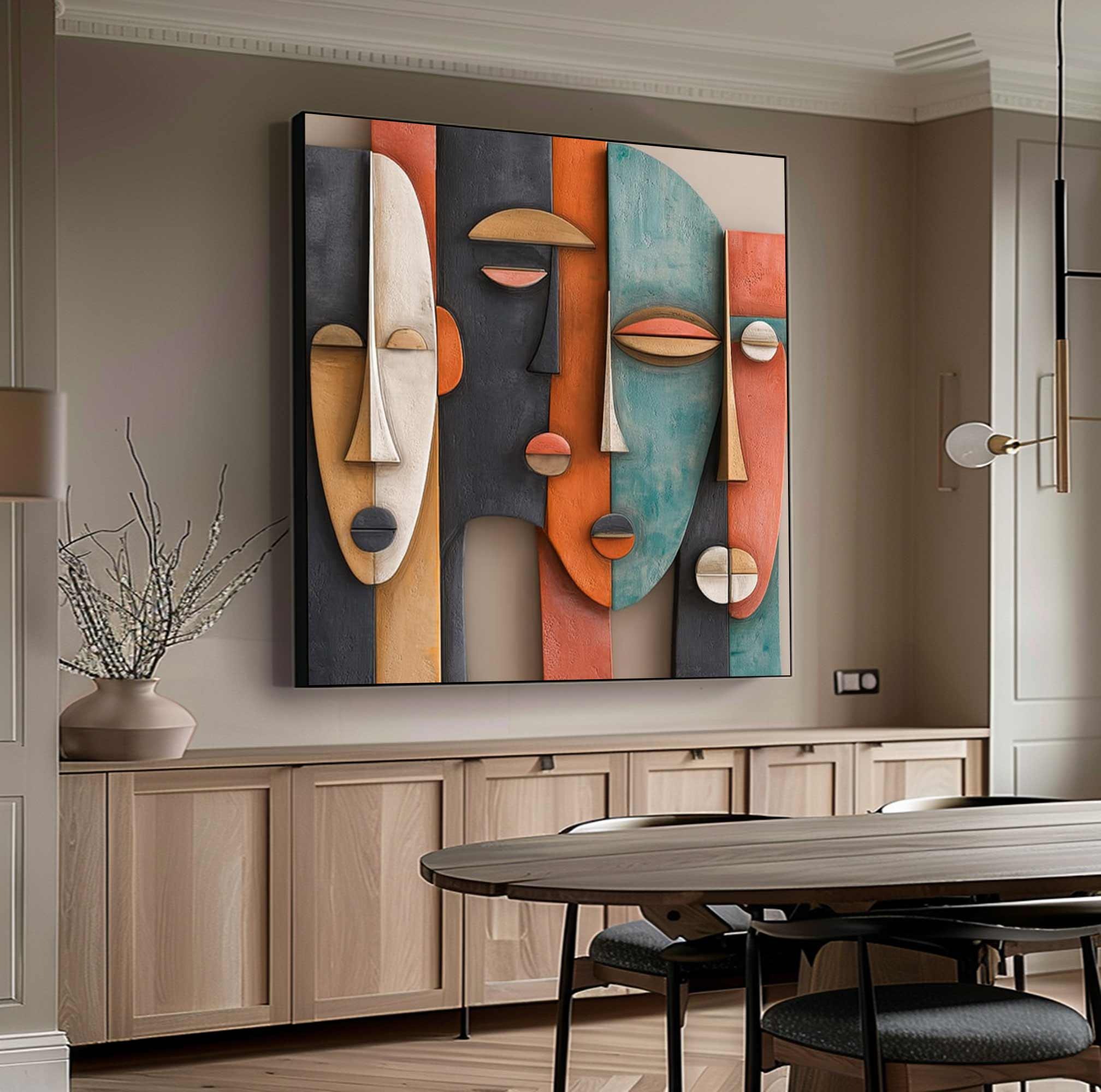 Reassembled Gaze-3D Textured Wall Art