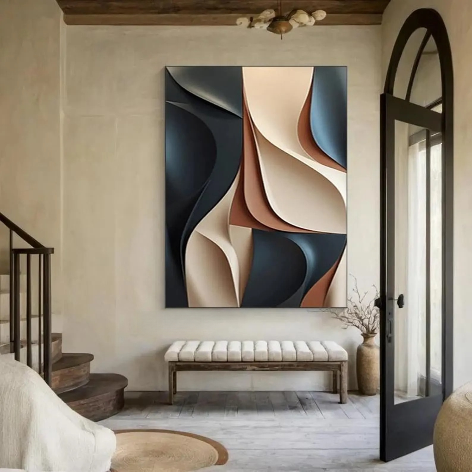 Enigma in Grain-3D Textured Wall Art