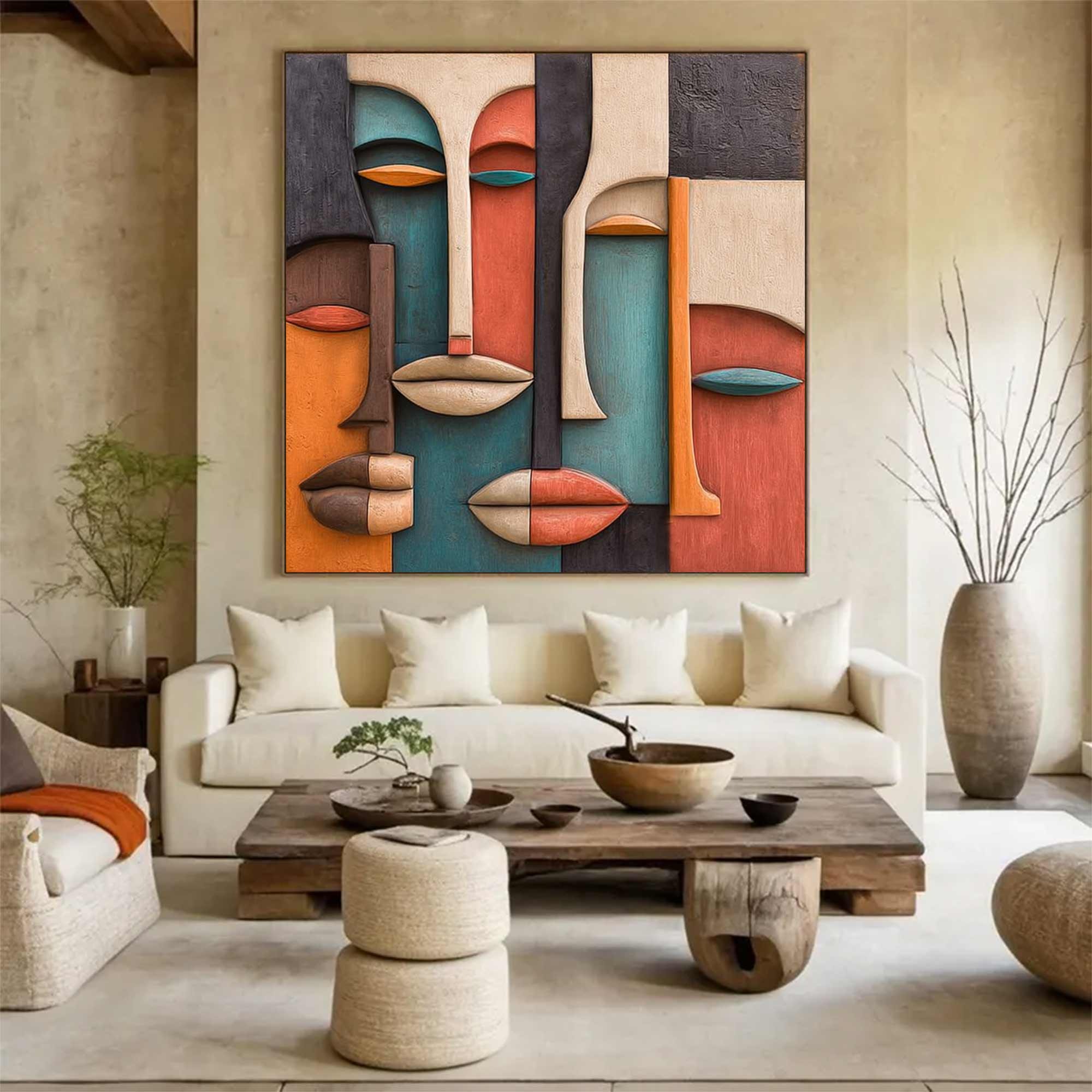 Facial Topography-3D Textured Wall Art