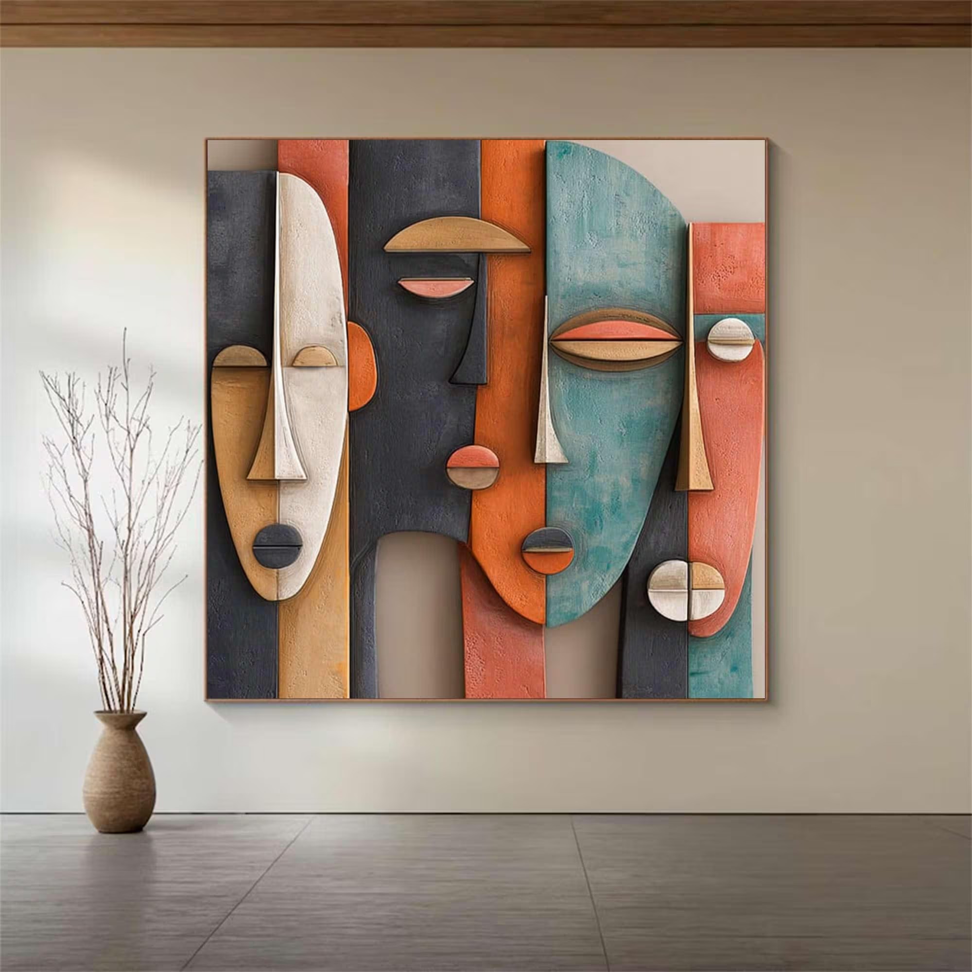 Reassembled Gaze-3D Textured Wall Art