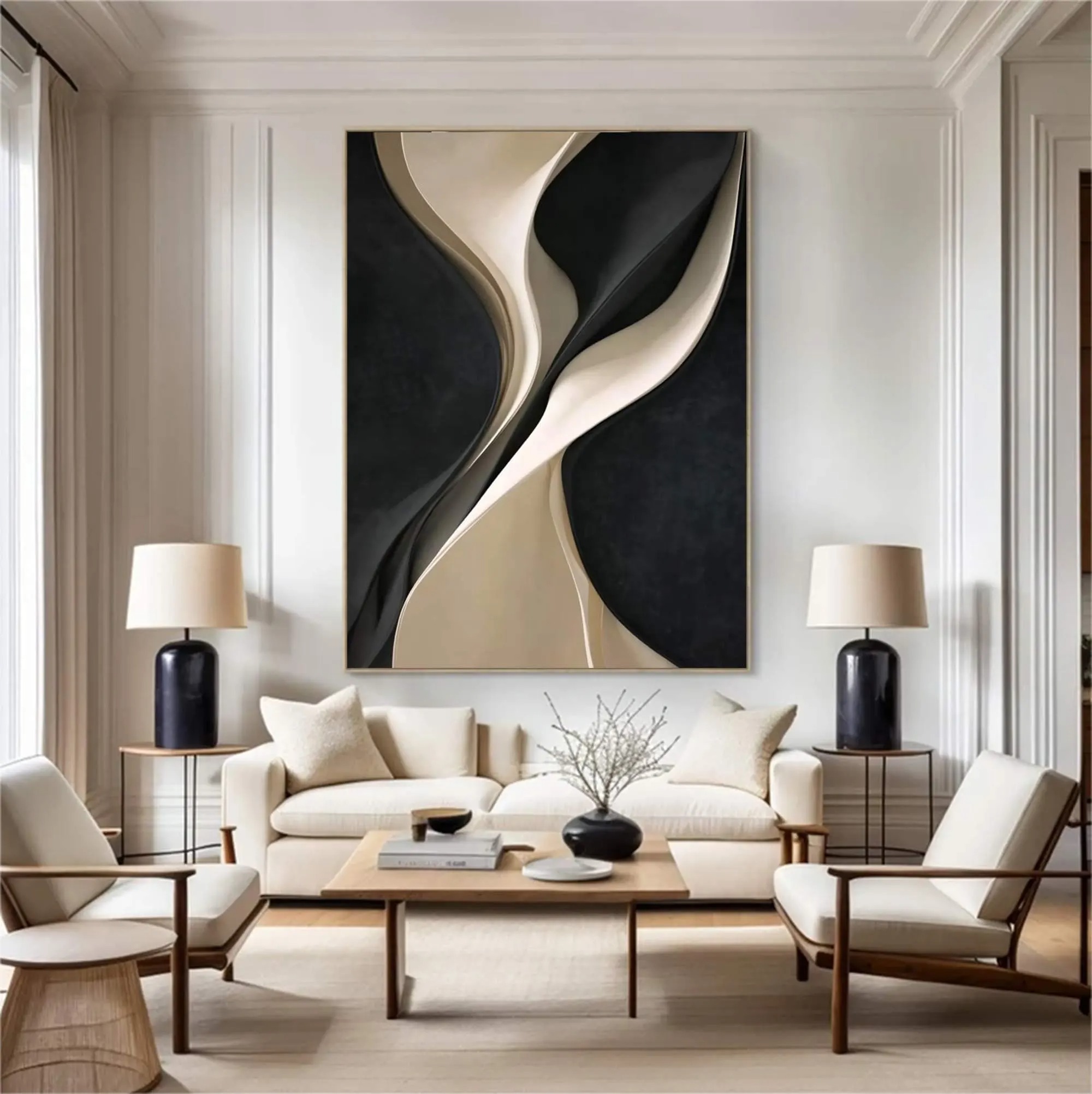 Graphite Paddy-3D Textured Wall Art