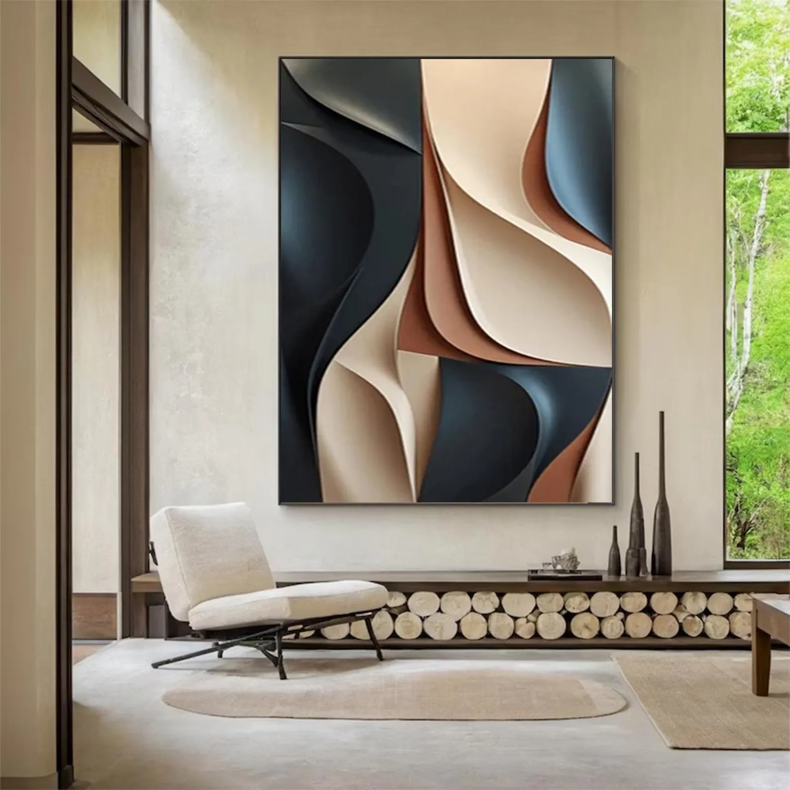 Enigma in Grain-3D Textured Wall Art