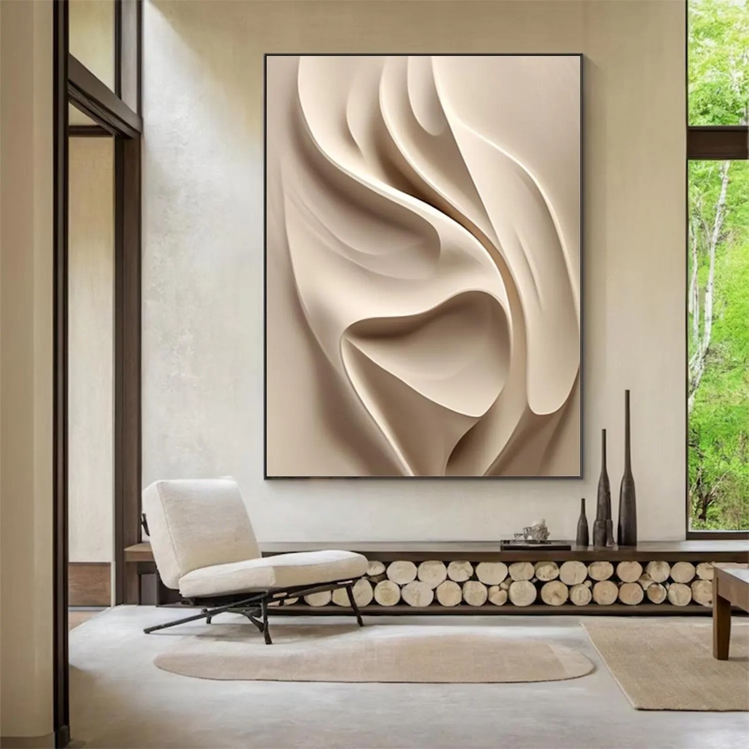 Meander-3D Textured Wall Art
