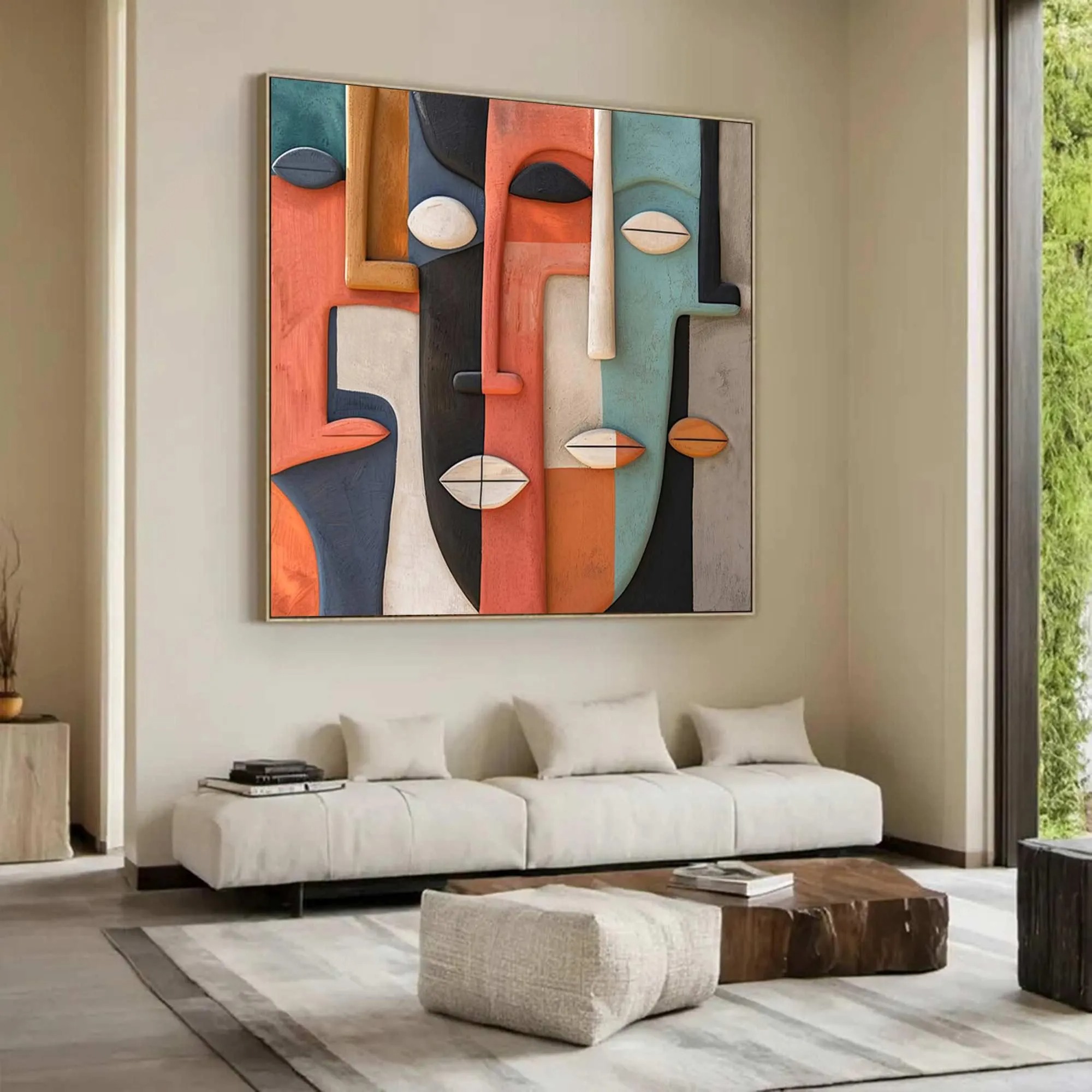 Facial Schema-3D Textured Wall Art