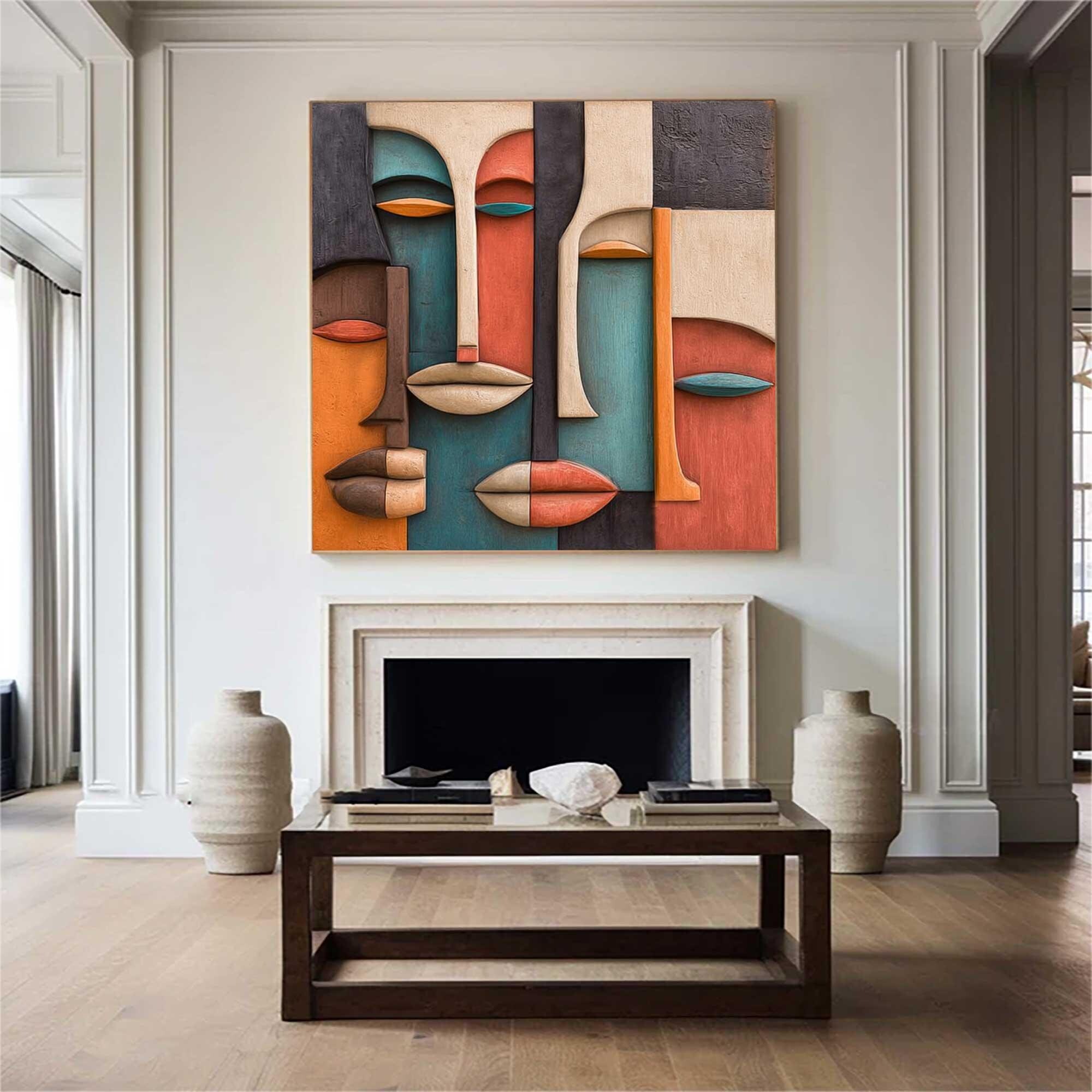 Facial Topography-3D Textured Wall Art