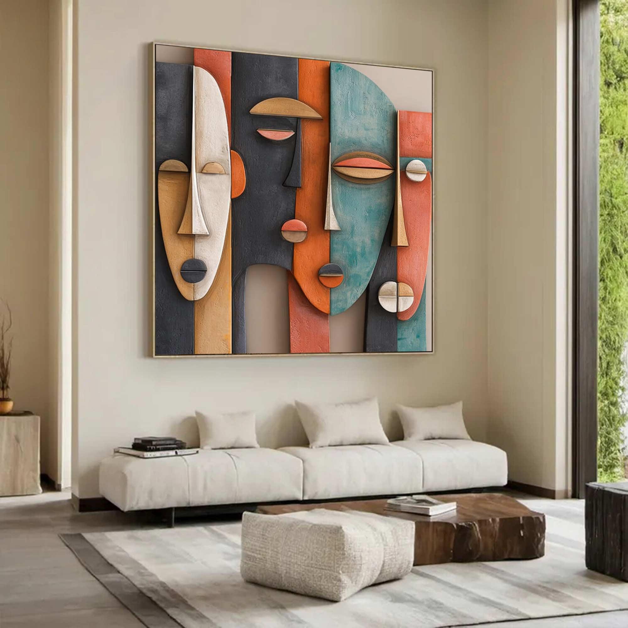 Reassembled Gaze-3D Textured Wall Art