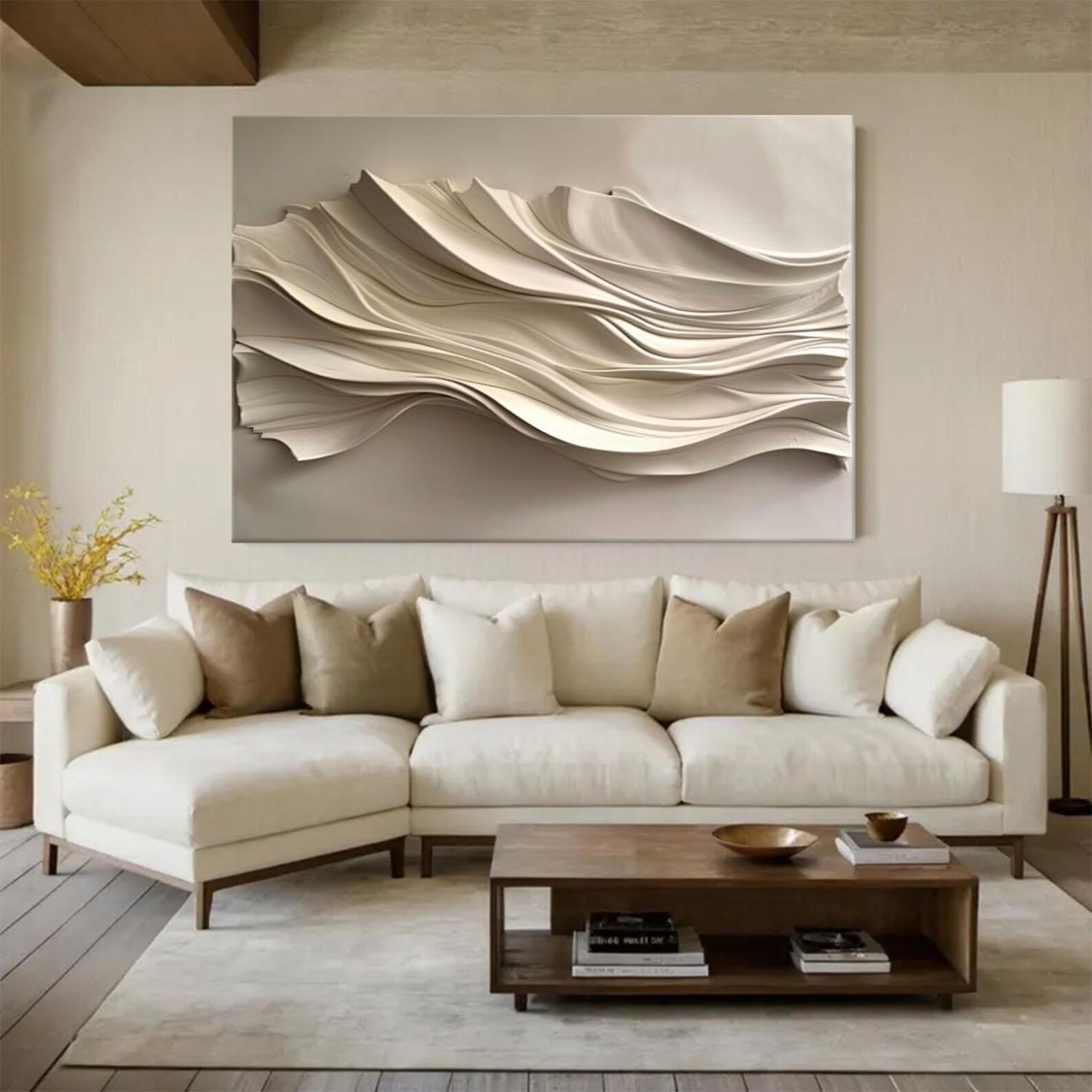 Bamboo Shadow-3D Textured Wall Art