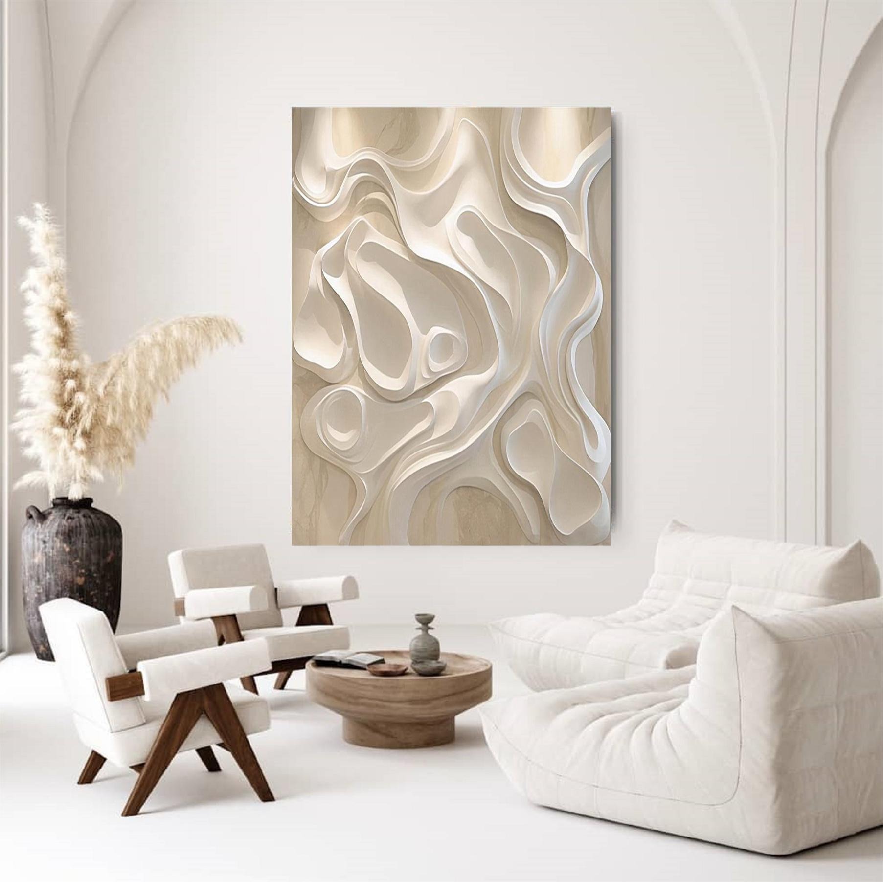 Static Flow-3D Textured Wall Art
