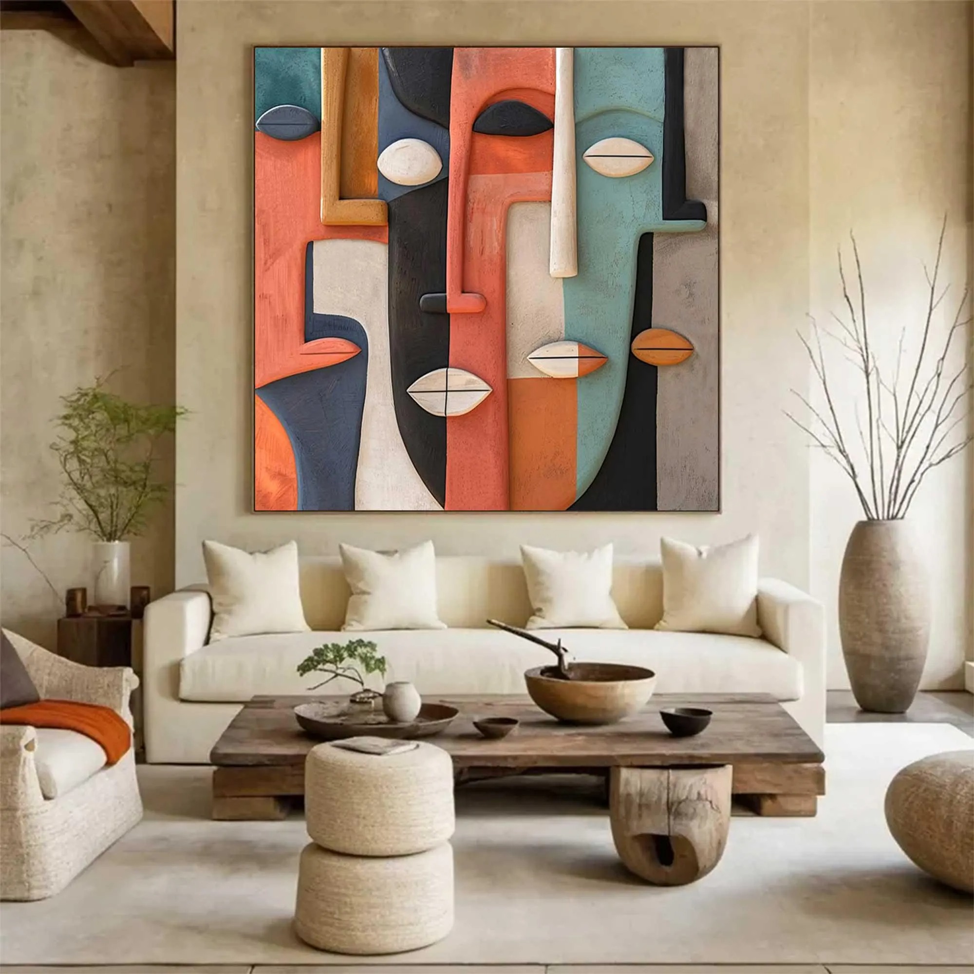 Facial Schema-3D Textured Wall Art