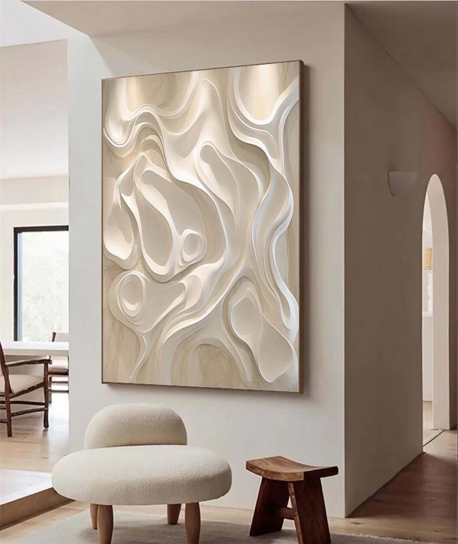 Static Flow-3D Textured Wall Art