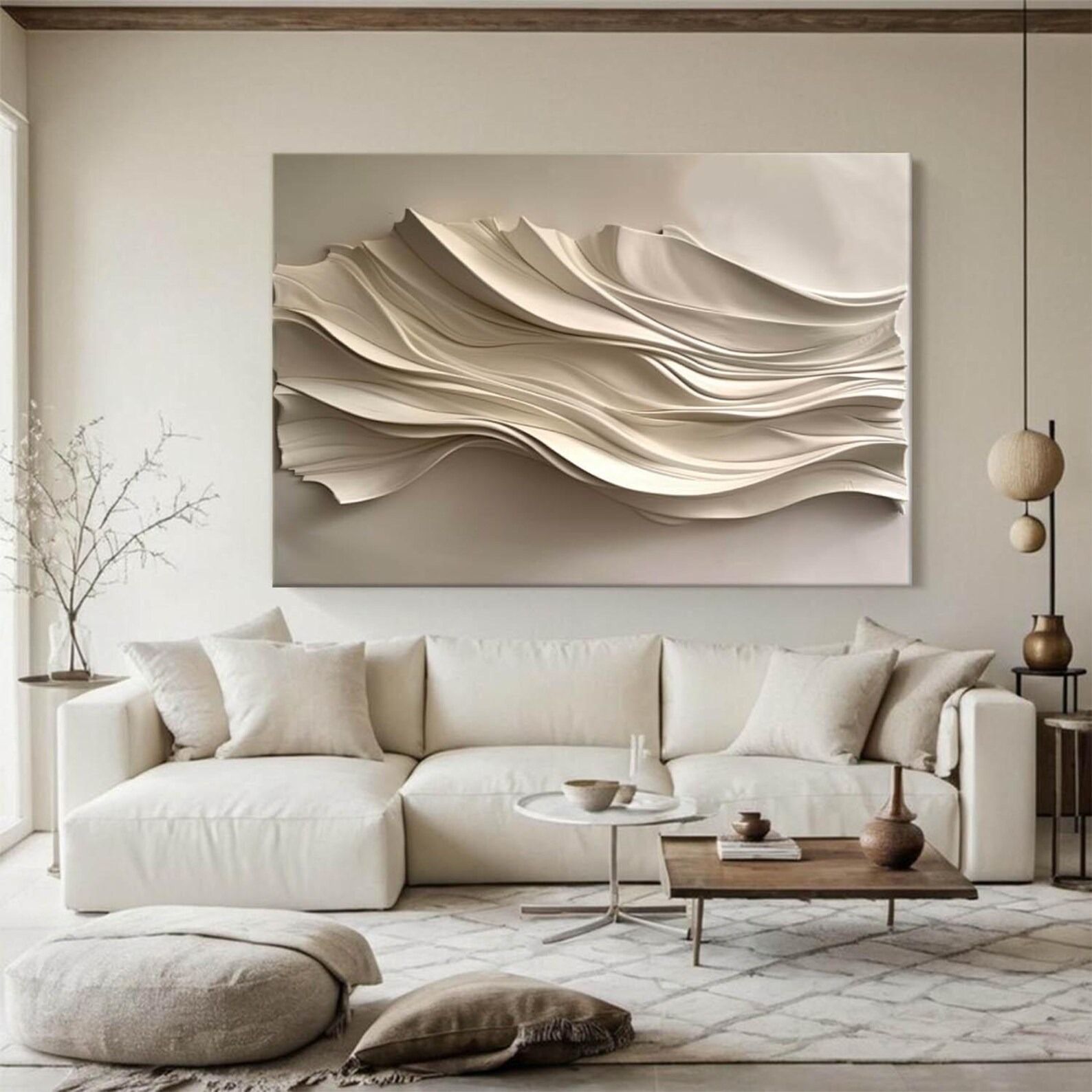 Bamboo Shadow-3D Textured Wall Art