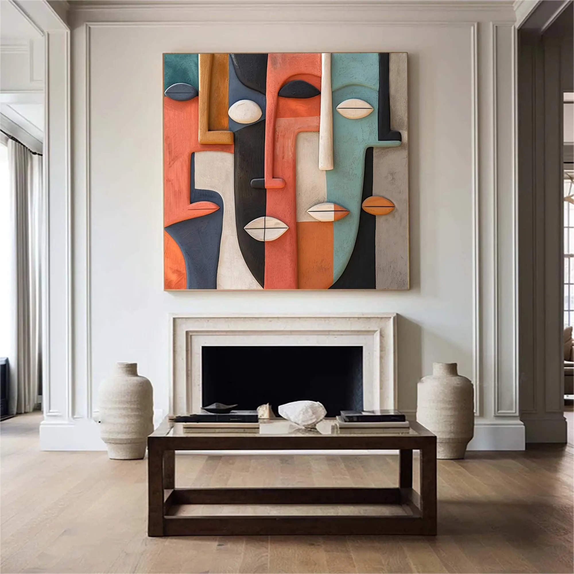 Facial Schema-3D Textured Wall Art