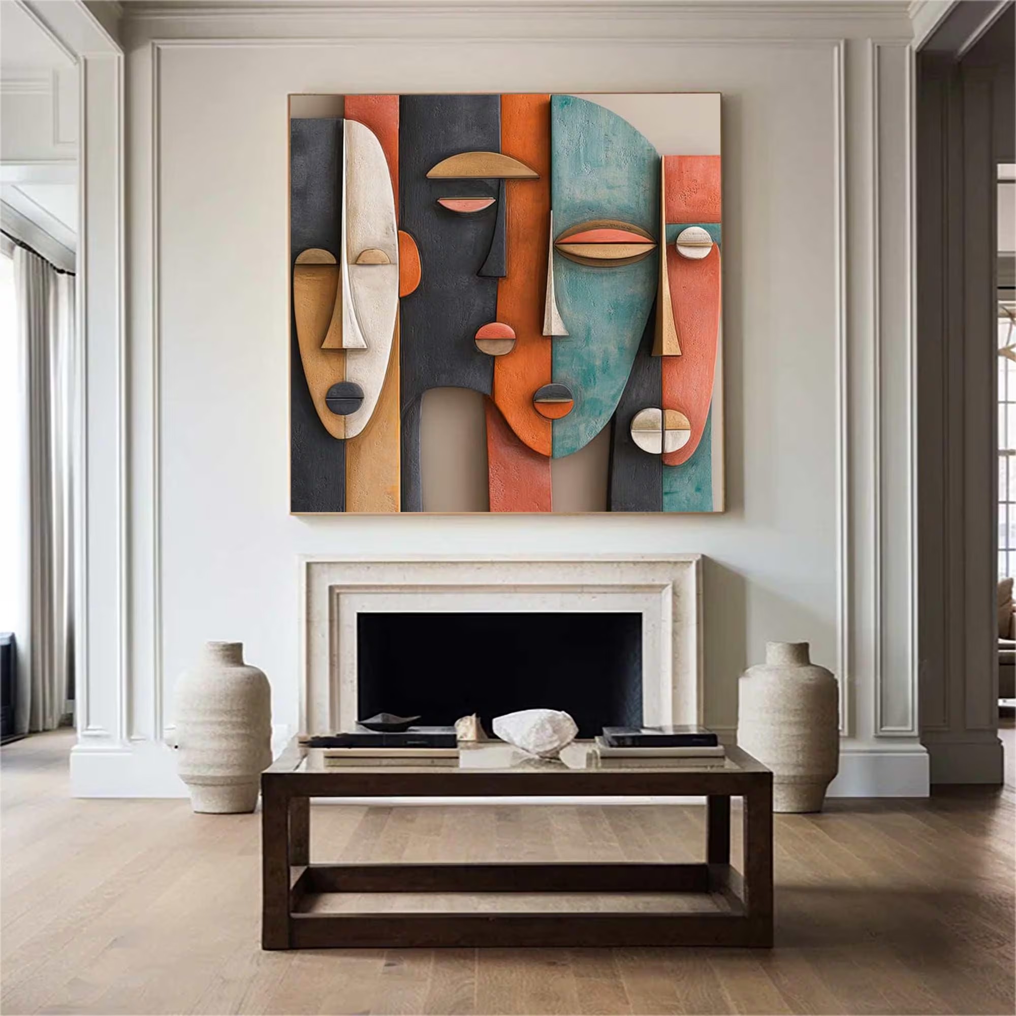 Reassembled Gaze-3D Textured Wall Art