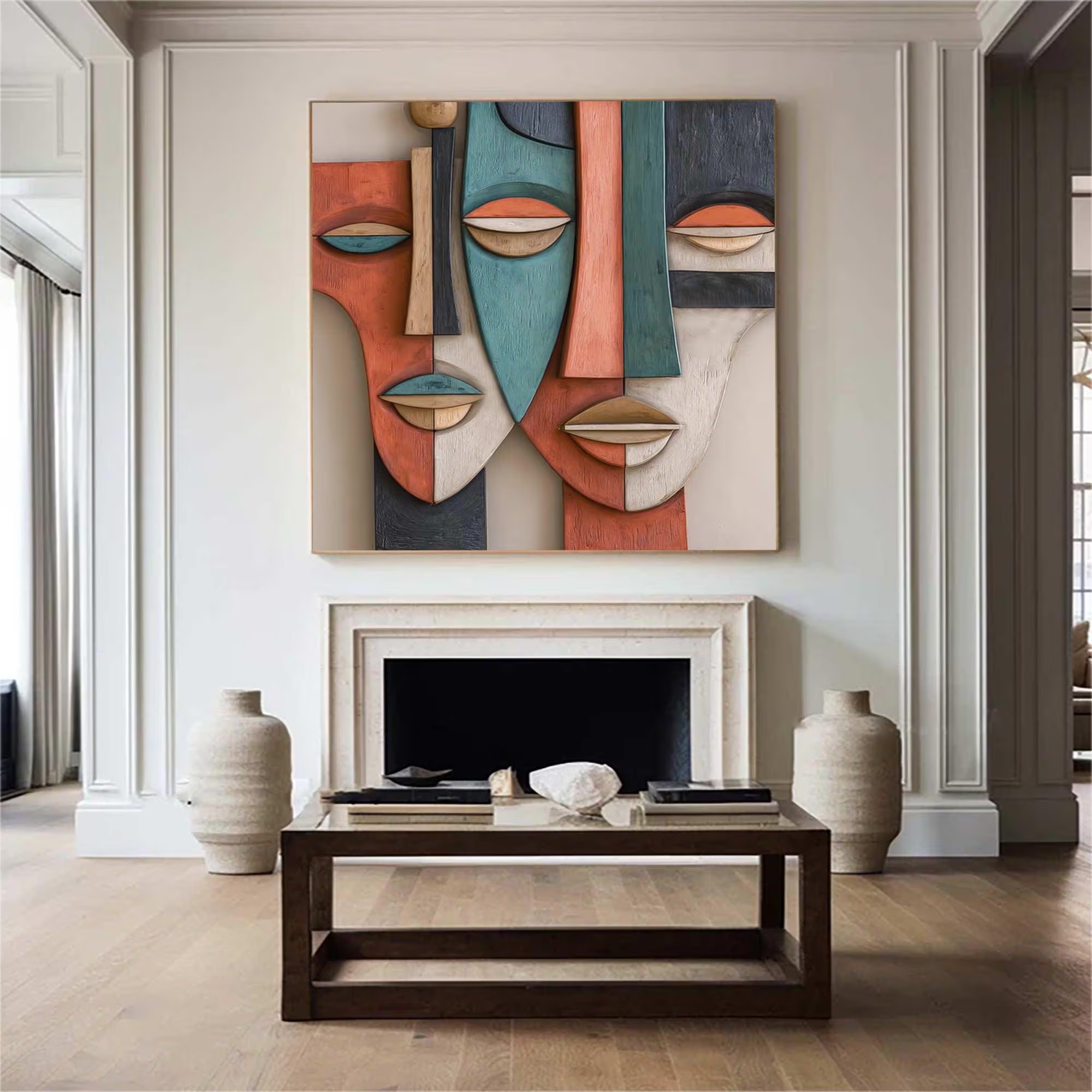 System of a Face-3D Textured Wall Art