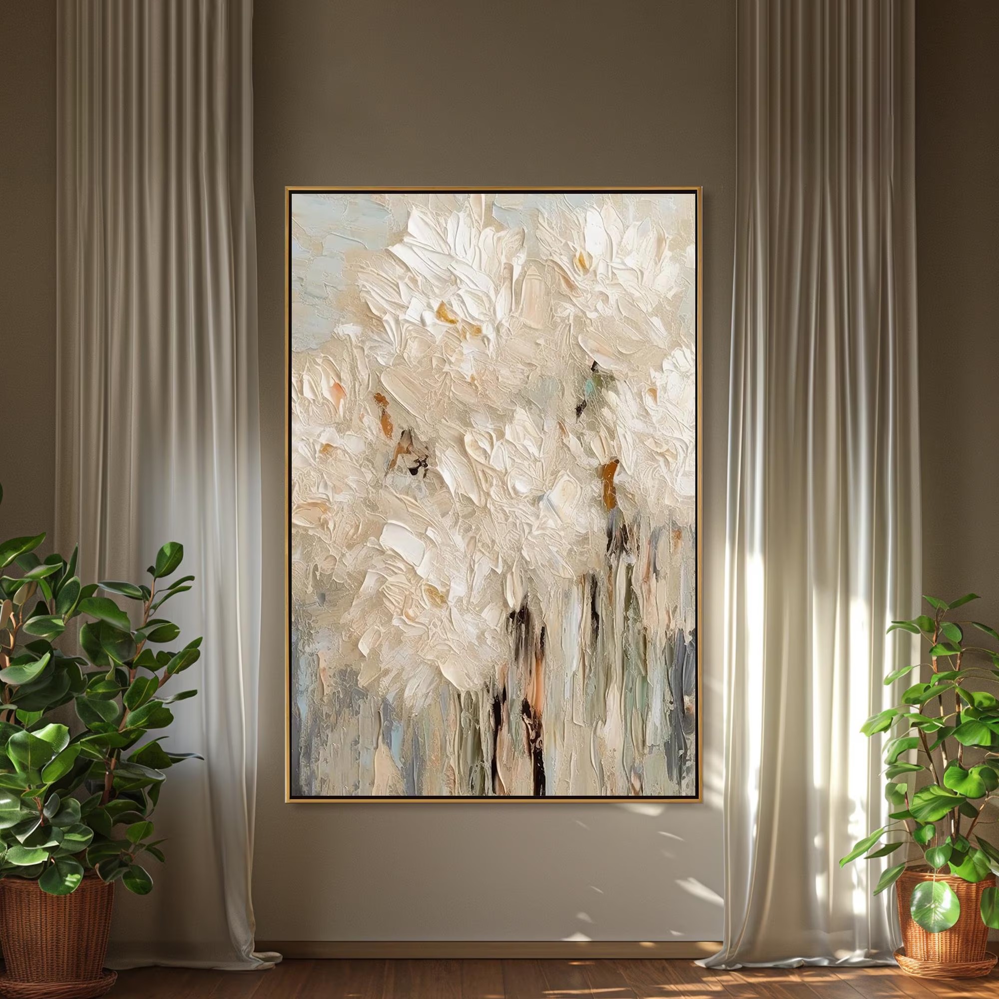 Textured White Flower