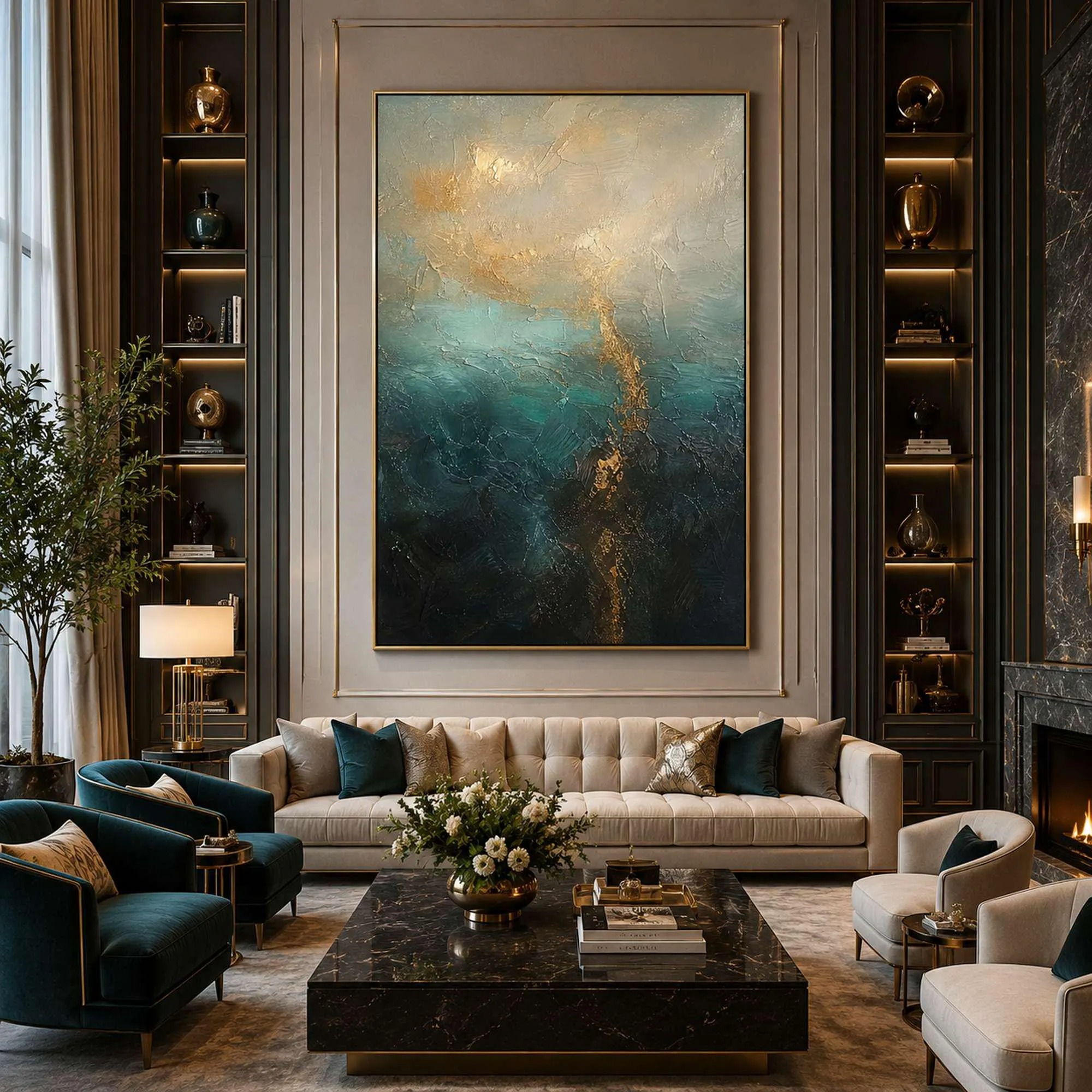 Luxury Teal Gold