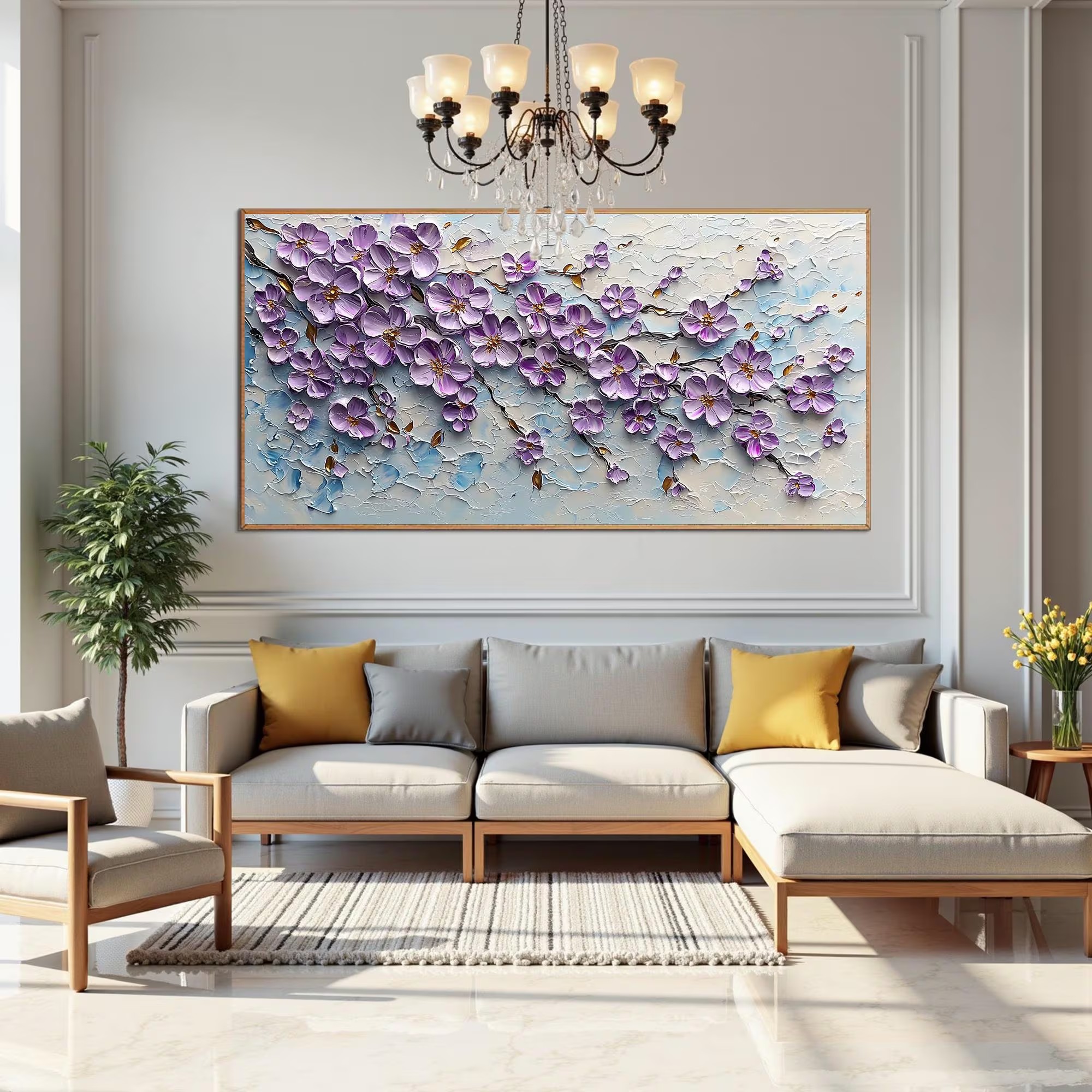 Impasto Floral Artwork