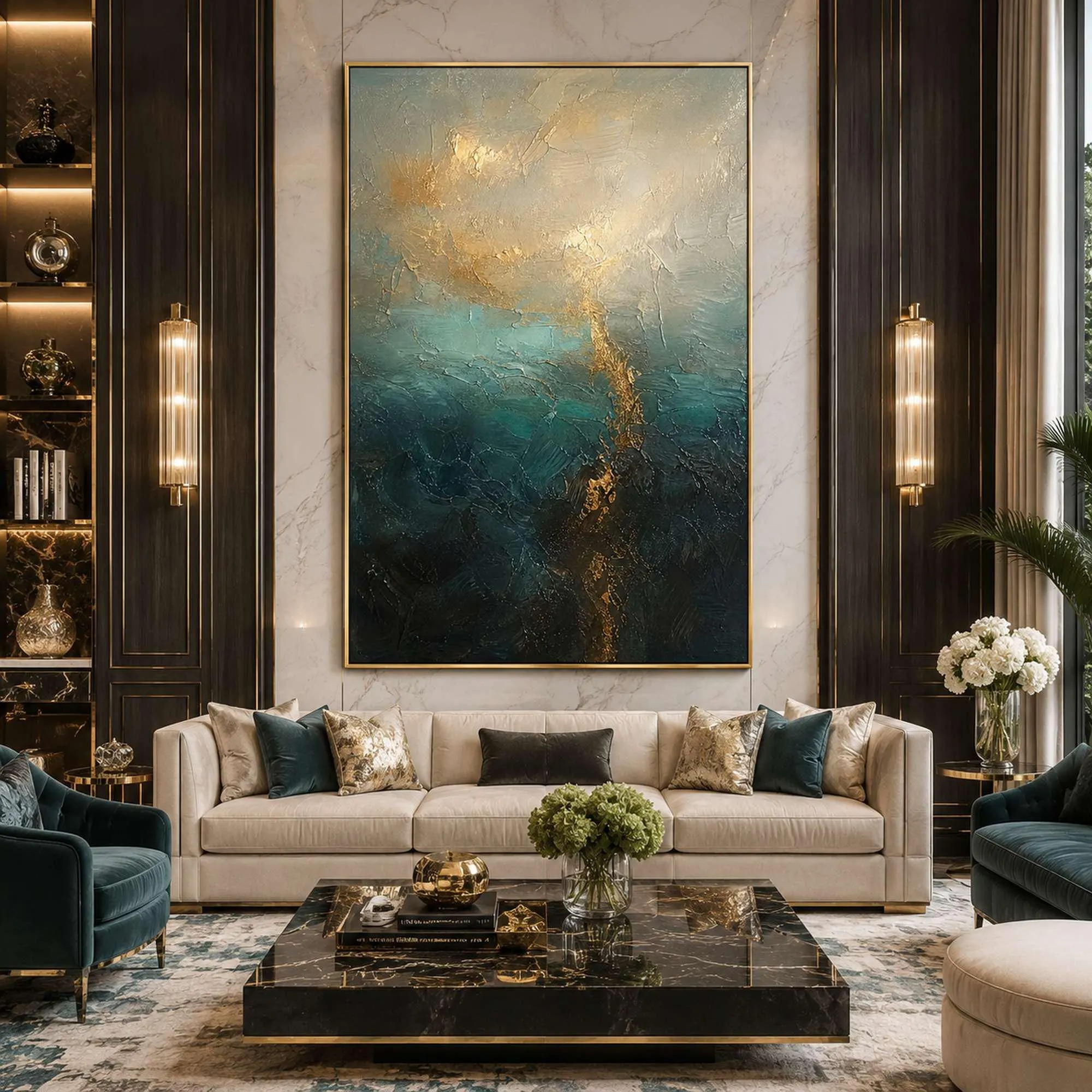 Luxury Teal Gold
