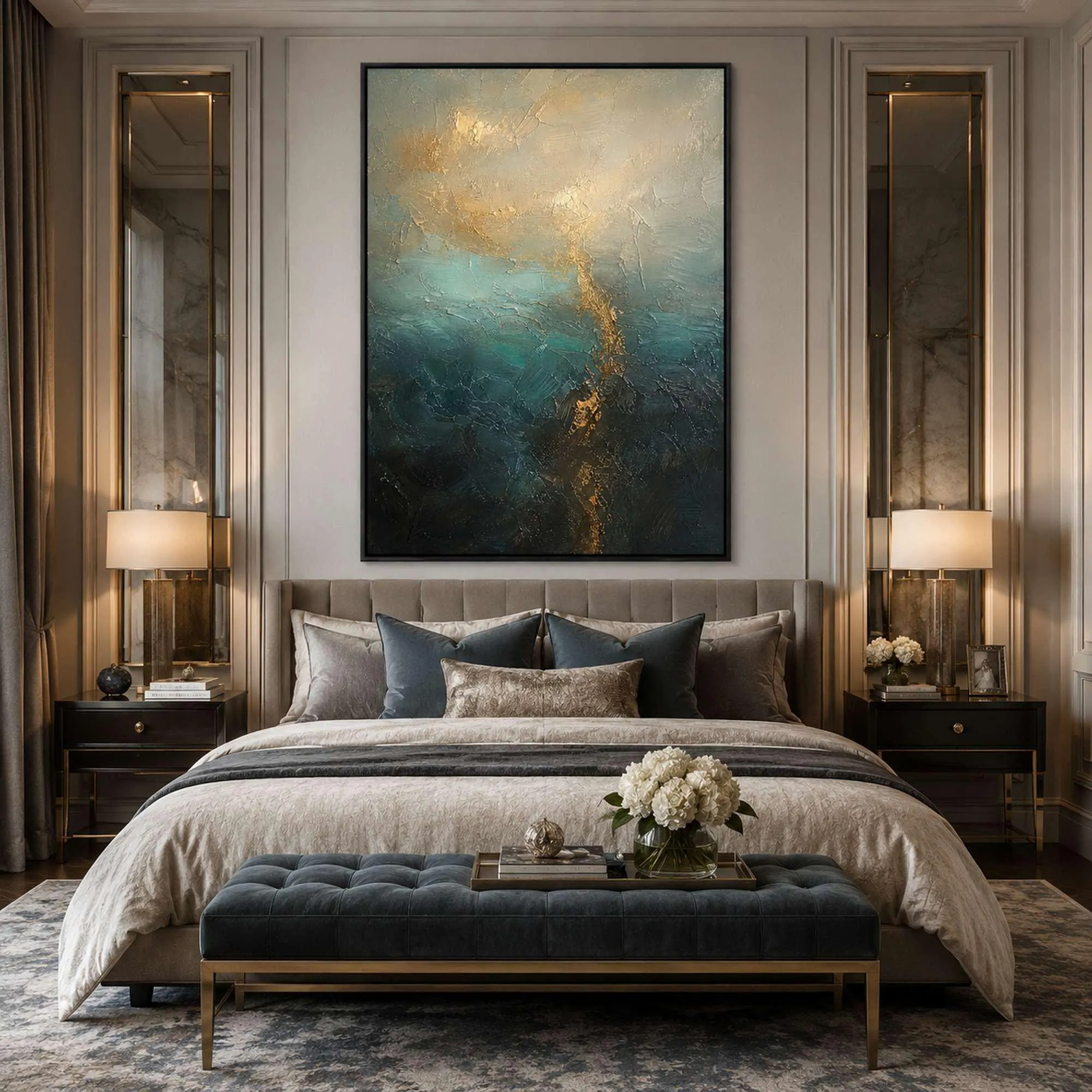 Luxury Teal Gold