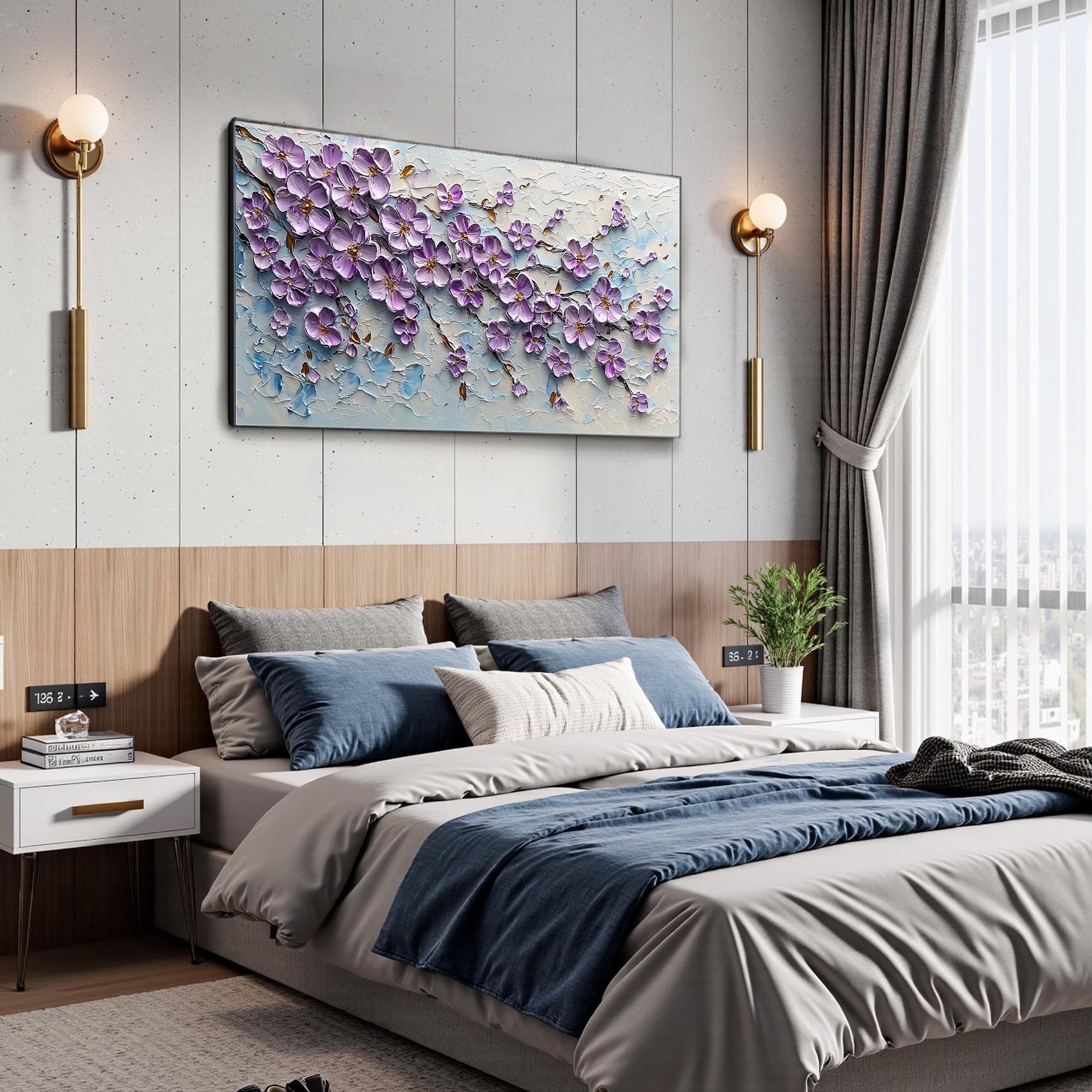 Impasto Floral Artwork