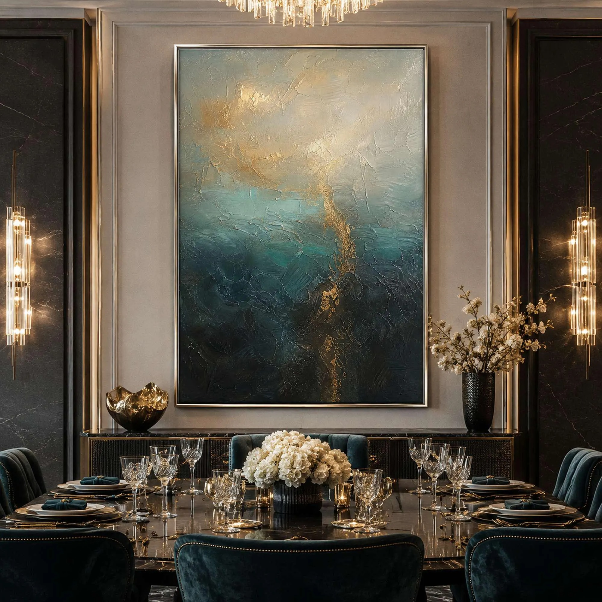 Luxury Teal Gold