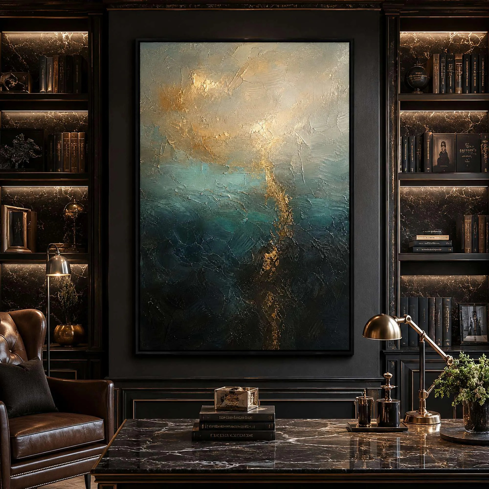 Luxury Teal Gold