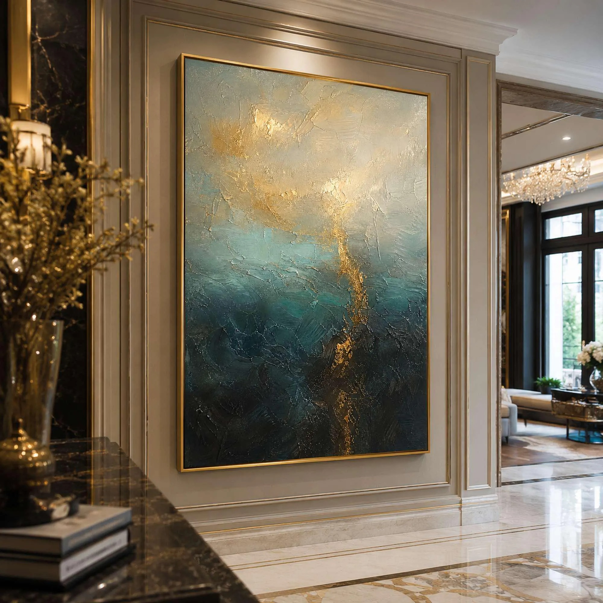 Luxury Teal Gold