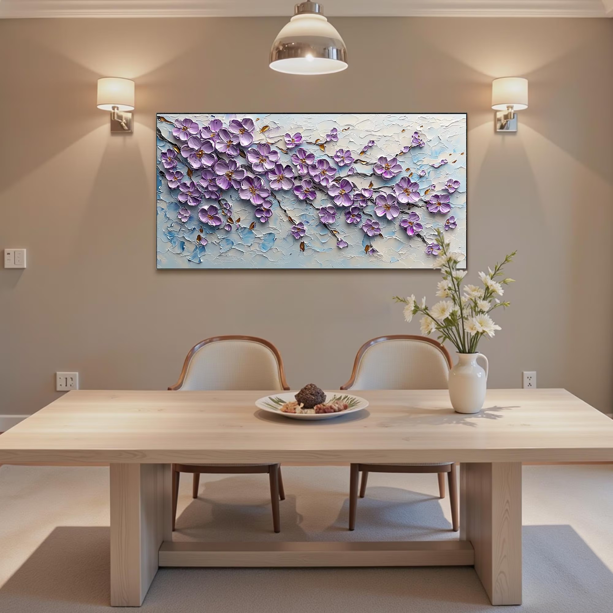 Impasto Floral Artwork