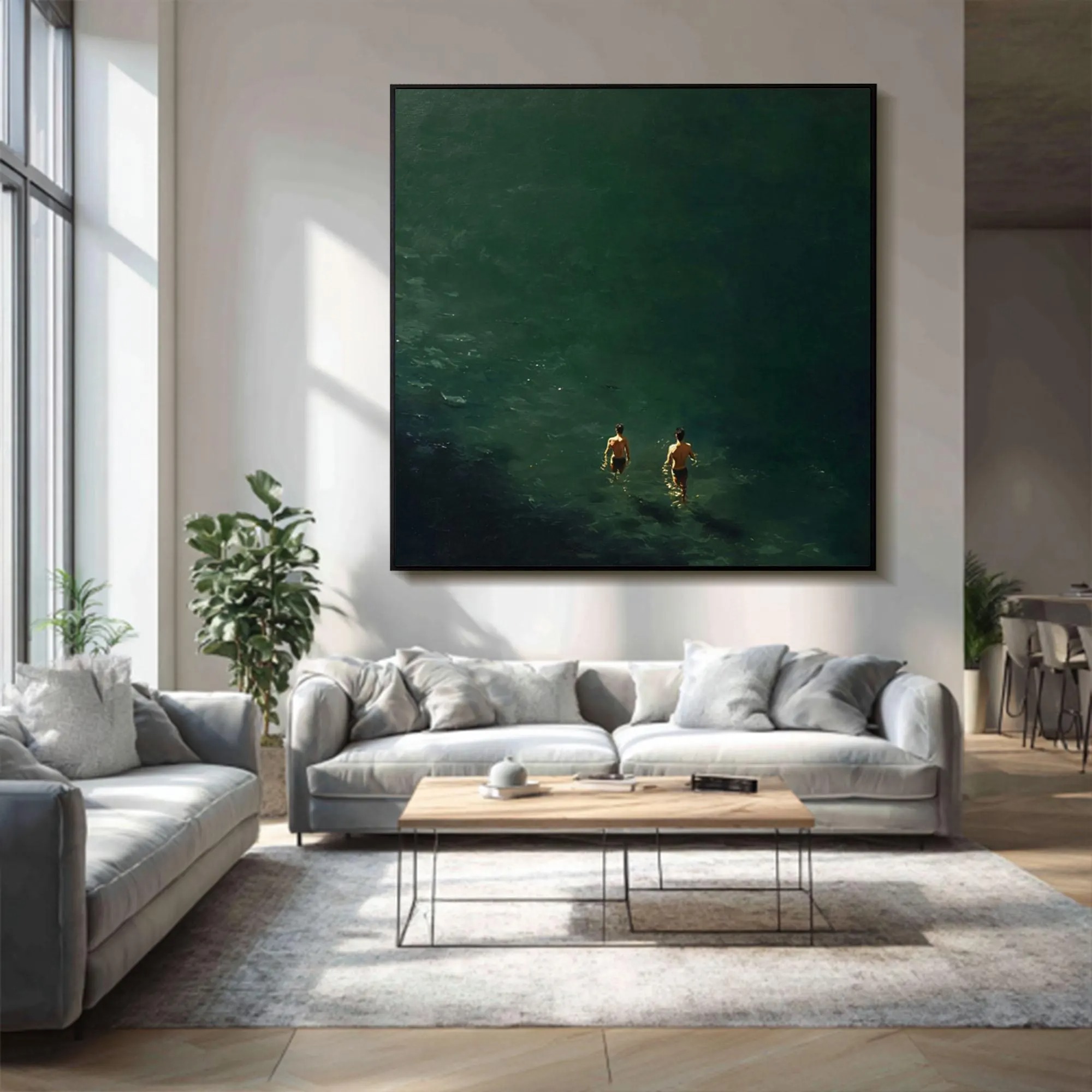 Green Sea Painting