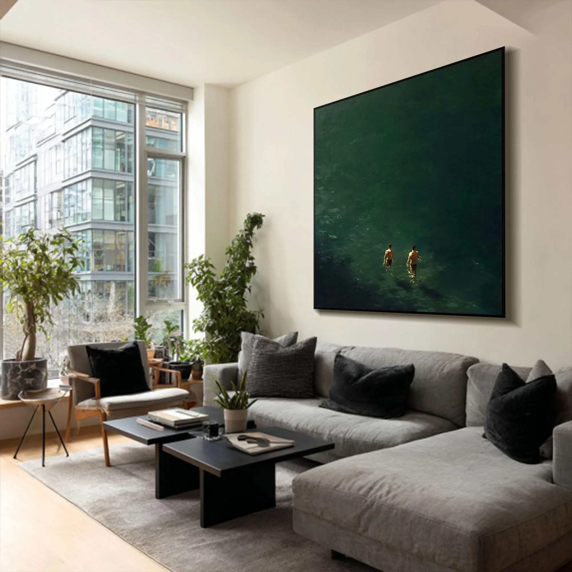 Green Sea Painting