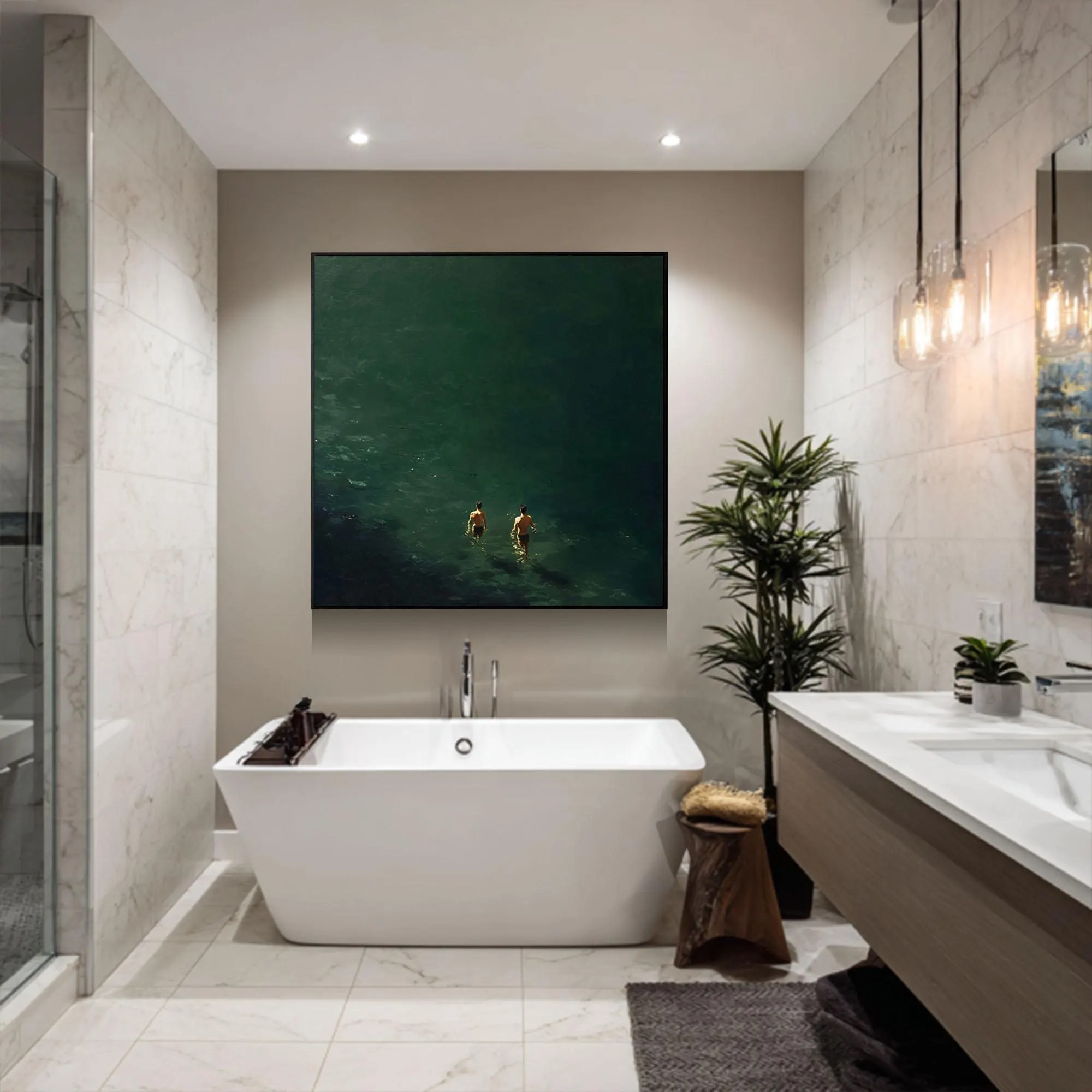 Green Sea Painting