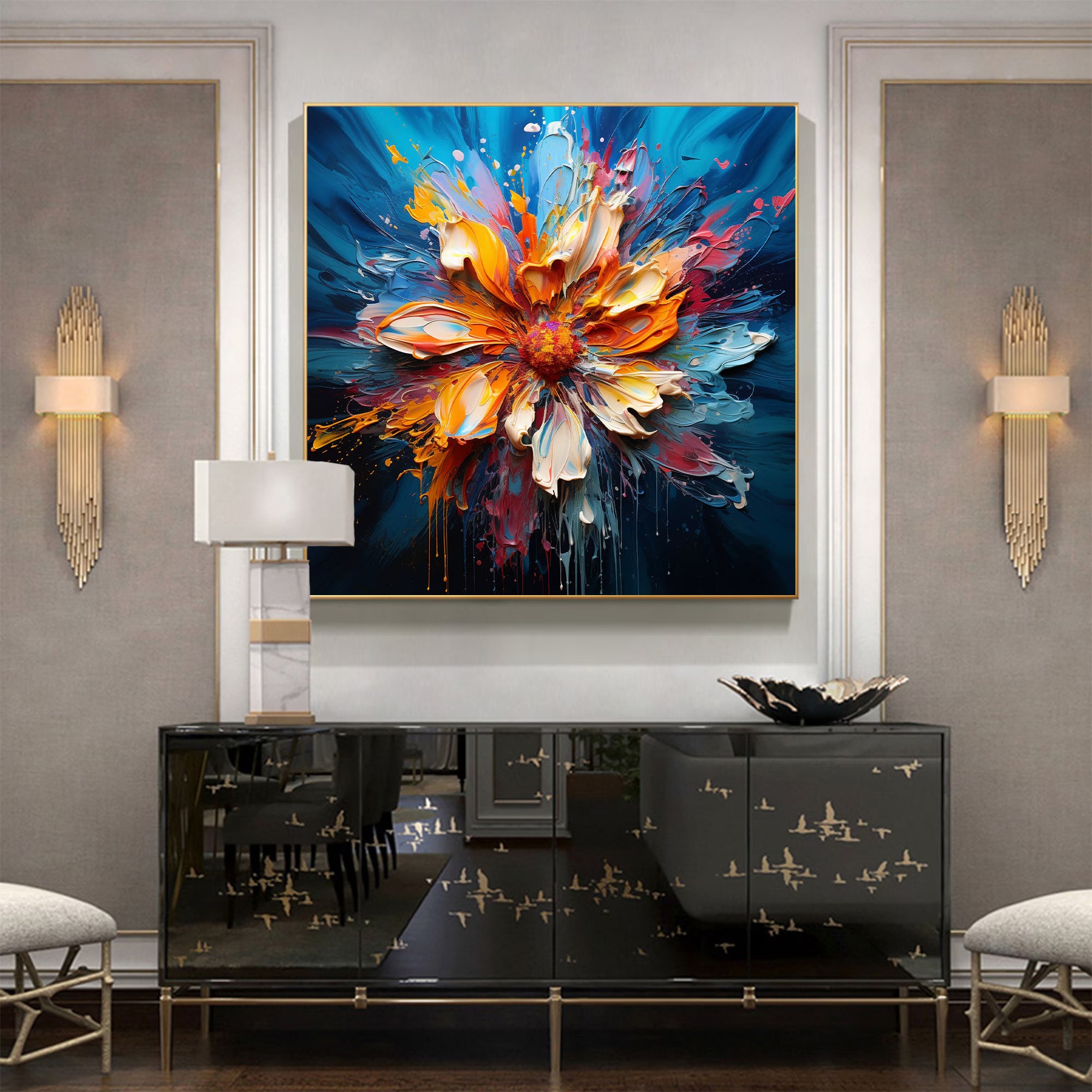 Large Colorful Flower