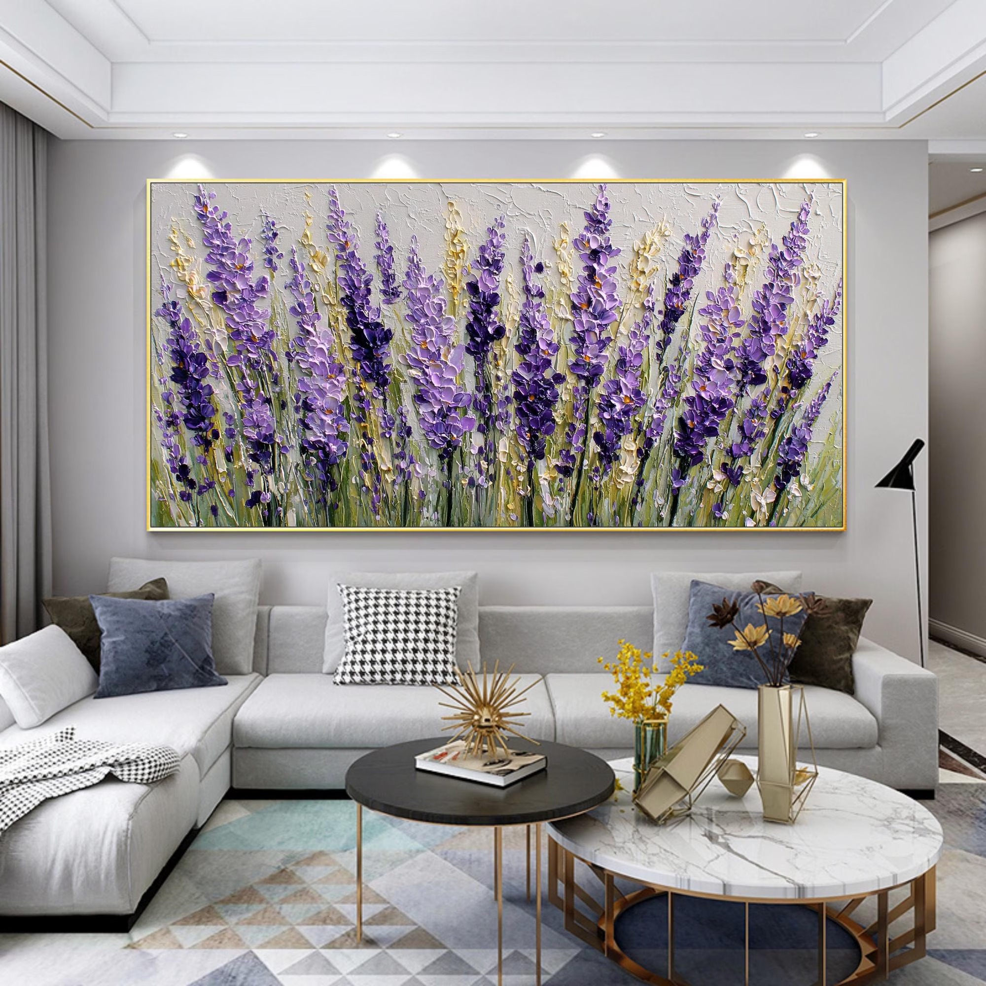 Textured Lavender Floral
