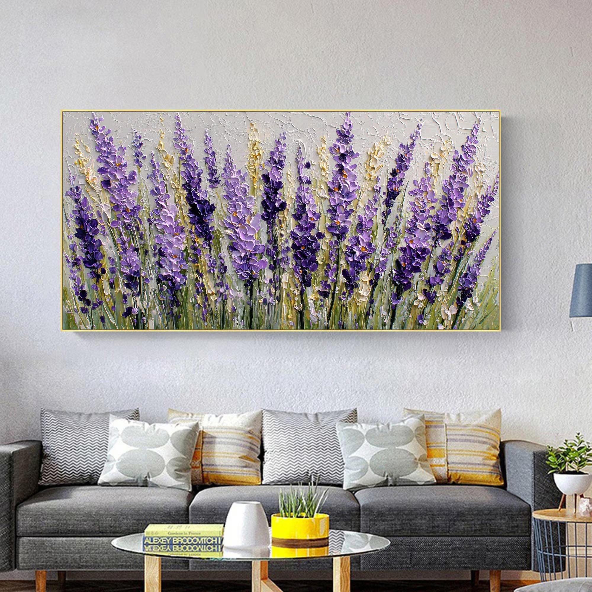 Textured Lavender Floral