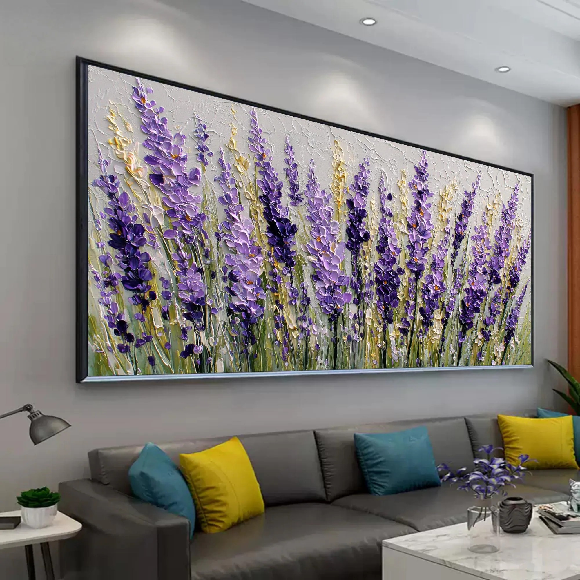 Textured Lavender Floral